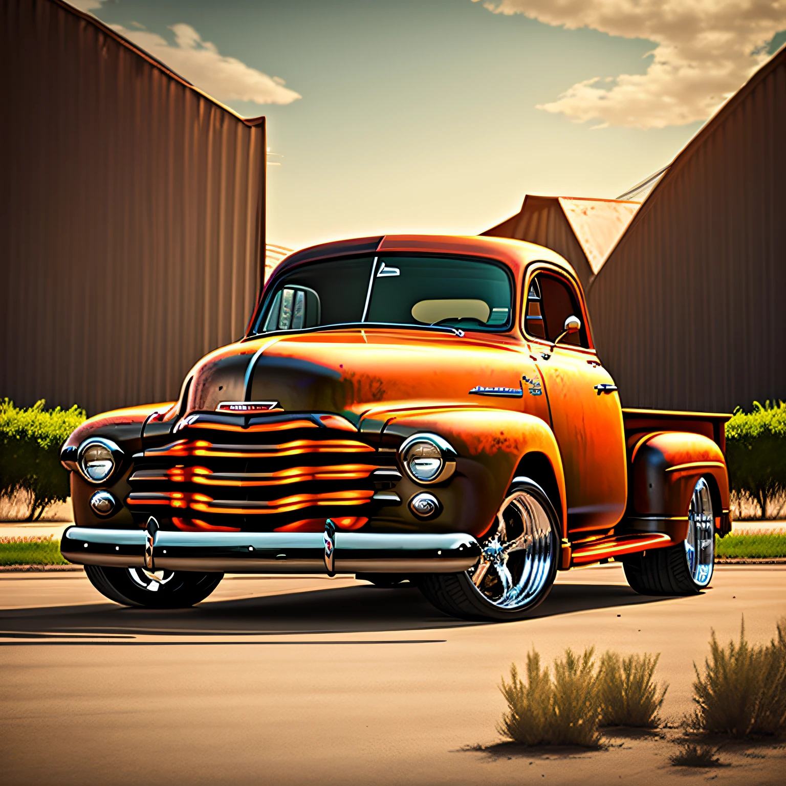 Slammed LS3-powered 1951 Chevrolet 3100 pick-up --auto