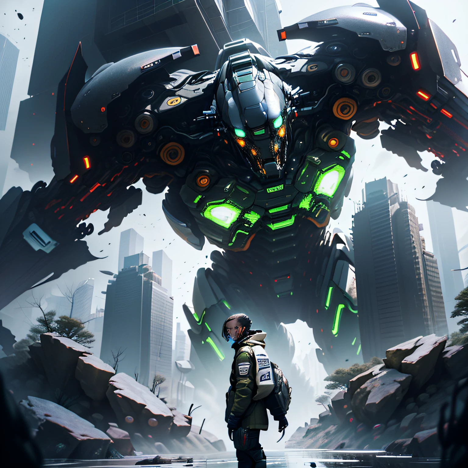 ((Best quality)), ((masterpiece)), (highly detailed:1.3), In a sprawling cyberpunk metropolis, dominated by towering skyscrapers and neon-lit alleys, a dystopian mega corporation known as OmniCorp reigns supreme. OmniCorp, driven by insatiable greed and power, has ventured beyond Earth's boundaries to exploit the vast resources of near-earth objects (NEOs) in a relentless pursuit of profit.Set in a gritty future, where the line between humanity and technology blurs, your images will depict the dark and ruthless world of NEO asteroid mining. Explore the juxtaposition of high-tech machinery, advanced robotics, and human labor as they collaborate to extract precious minerals and resources from the cold depths of space.Capture the scenes of colossal mining rigs, suspended in zero-gravity, relentlessly drilling into massive NEOs, their mechanical arms piercing through the rocky exterior. Show the workers, adorned in cybernetic suits, braving the harsh conditions of space to harvest the valuable ores, their faces obscured by gas masks and reflective visors.Amidst the cold and desolate asteroids, reveal the towering presence of the OmniCorp headquarters—a monolithic structure that casts a shadow over the workers below. Showcase the opulent offices and boardrooms, where executives make decisions that shape the destiny of both the company and the exploited masses.But beneath the shiny veneer of corporate power, unveil the simmering rebellion of the oppressed. Depict the clandestine activities of underground resistance movements, fighting against OmniCorp's iron grip on society. Show their covert operations, hacking into the corporation's networks, and plotting to expose its dark secrets.Incorporate elements of advanced technology, cybernetic enhancements, holographic displays, and augmented reality overlays to accentuate the cyberpunk atmosphere. Explore the contrast between the bleak and polluted cityscape and the infinite expanse of space, emphasizing the impact of humanity's insatiable appetite for resources.Ultimately, your series of images should evoke a sense of dystopian grandeur, showcasing the clash between corporate dominance, human resilience, and the fragile balance between man and machine in a world teetering on the edge of chaos.Let the cyberpunk aesthetics blend with the high-stakes world of asteroid mining, allowing your imagination to transport viewers to a future where the line between dreams and nightmares is blurred,HDR (High Dynamic Range),Ray Tracing,NVIDIA RTX,Super-Resolution,Unreal 5,Subsurface scattering,PBR Texturing,Post-processing,Anisotropic Filtering,Depth-of-field,Maximum clarity and sharpness,Multi-layered textures,Albedo and Specular maps,Surface shading,Accurate simulation of light-material interaction,Perfect proportions,Octane Render,Two-tone lighting,Low ISO,White balance,Rule of thirds,Wide aperature,8K RAW,Efficient Sub-Pixel,sub-pixel convolution,luminescent particles
