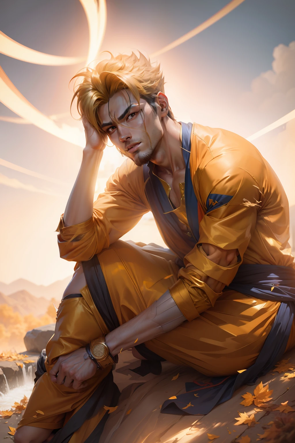 Most handsome And Realistic Goku with golden Hairs Full ultra hd