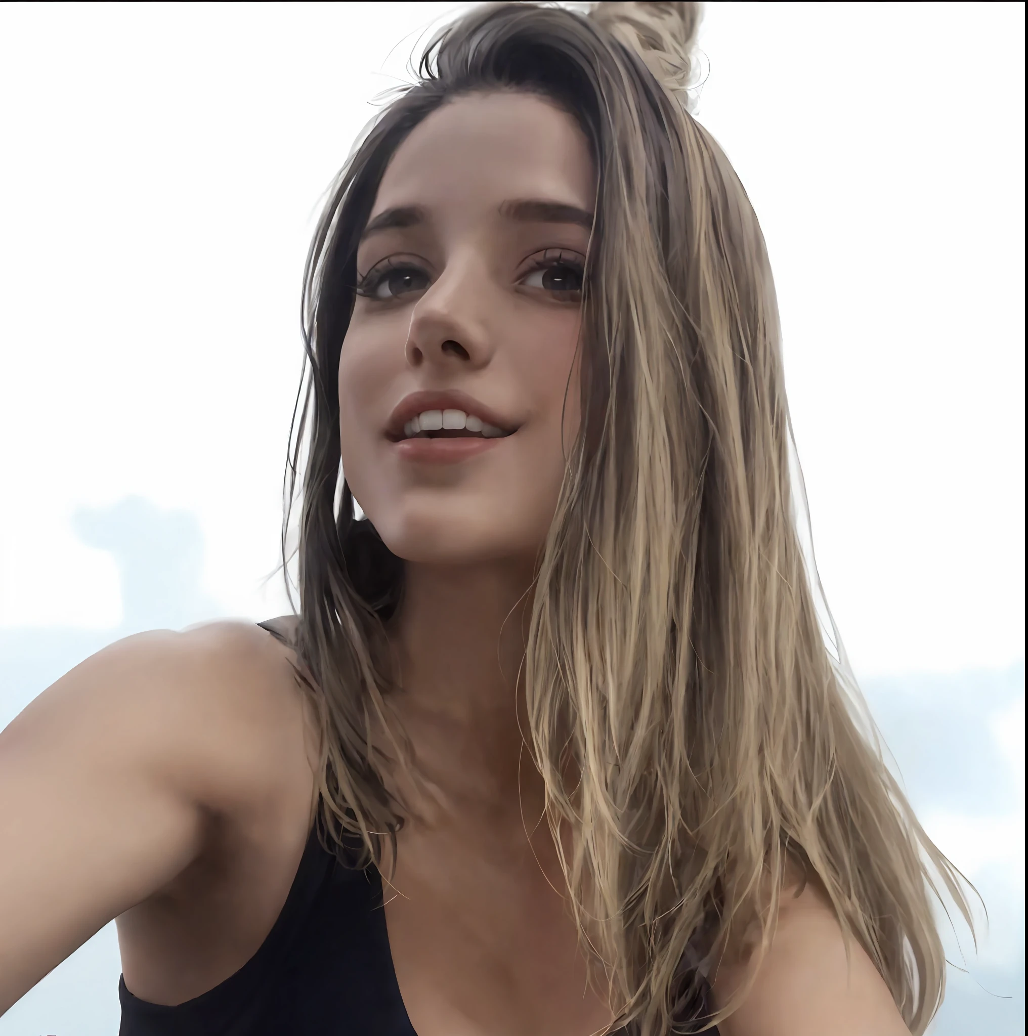 mulher arafed com cabelo comprido e um top preto sorrindo, fernanda suarez, imagem de perfil, Caroline Gariba, Mulher de 30 anos, 3 0 anos de idade mulher, Malika Favre, Directed by: Nandor Soldier, Marischa Becker, Laure Lipton, foto de perfil headshot, 2 5 I, Lola Dupre, selfie de uma jovem mulher