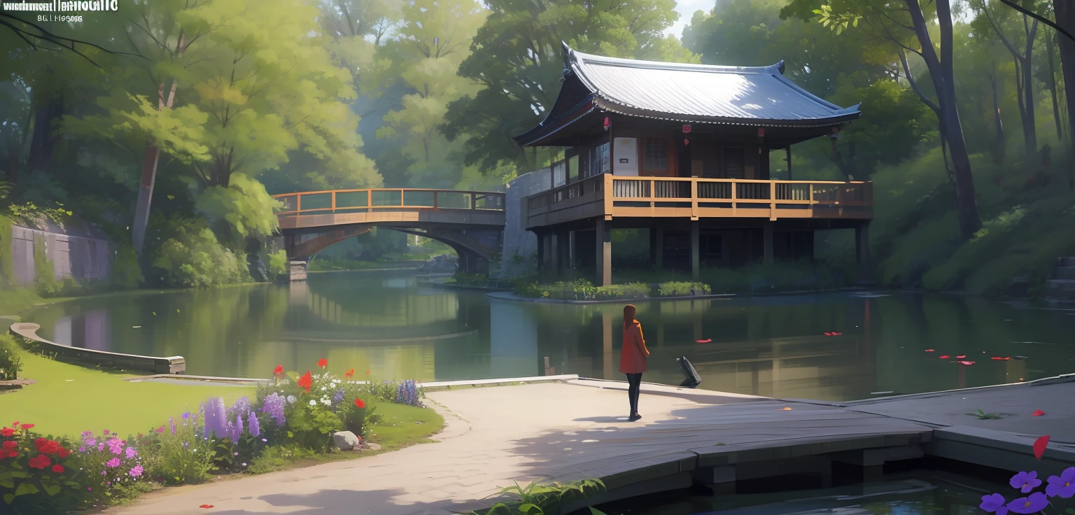 (masterpiece), digital art of a wooden bridge over a small pond in a garden with flowers and plants around it and a house in the background, Choi Buk, ( colorful ), a tilt shift photo, ecological art, advntr , Negative prompt: bad-picture-chill-75v, bad_pictures, bad_prompt_version2-neg, easynegative_2, negative_hand-neg, ng_deepnegative_v1_64t
Steps: 20, Sampler: DPM++ 2M Karras, CFG scale: 7, Seed: 4138920480, Size: 3968x2176, Model hash: 4199bcdd14, Model: revAnimated_v122,