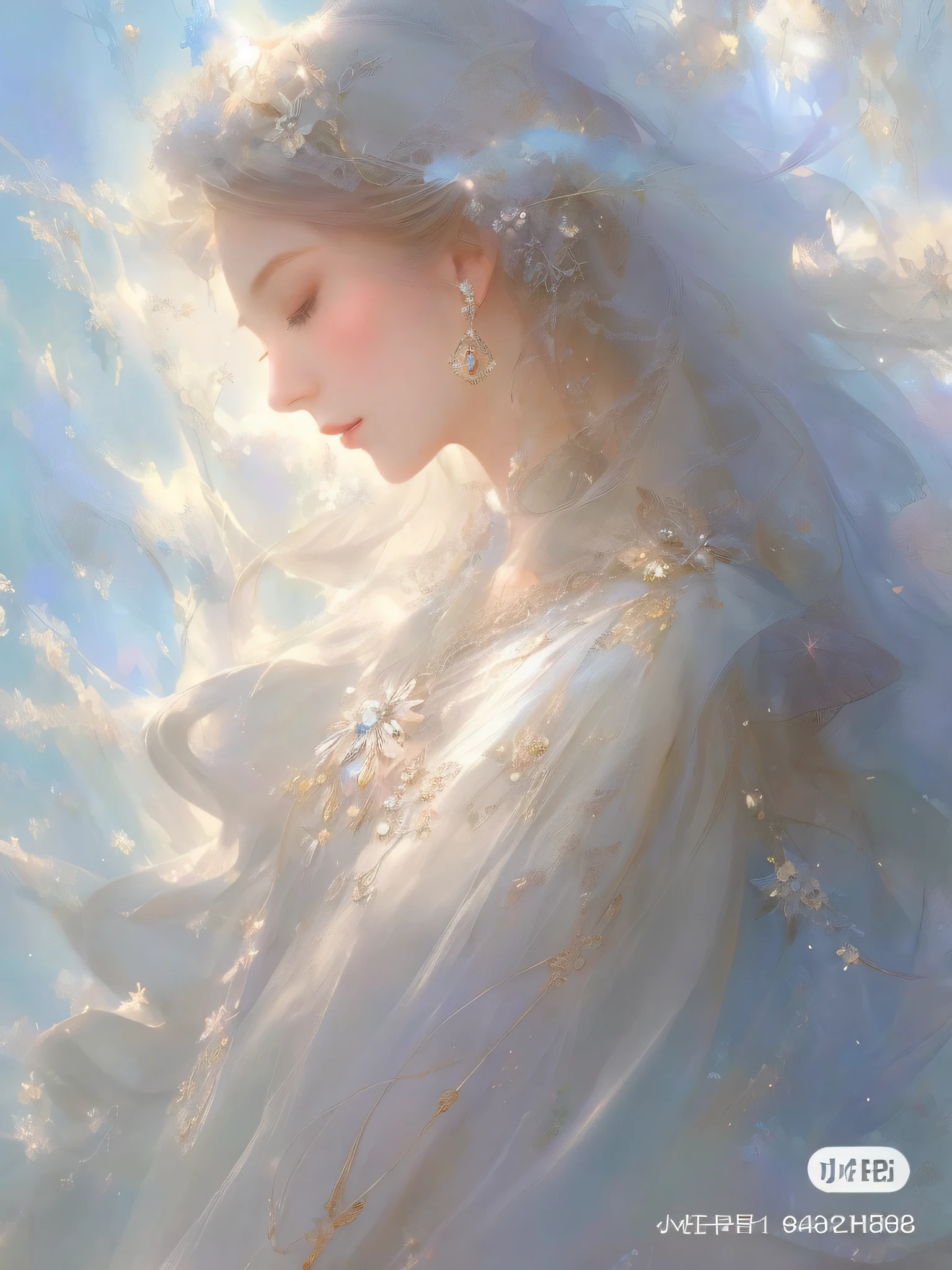 Draw a woman wearing a veil and flowers in her hair, Ethereal beauty, beautiful fantasy art portrait, Ethereal fantasy, Beautiful digital artwork, beautiful fantasy art, a stunning young ethereal figure, A beautiful artwork illustration, Incredibly ethereal, ethereal lighting - h 640, beautiful fantasy portrait, Ethereal and dreamy, Dreamy and ethereal, Beautiful art UHD 4 K