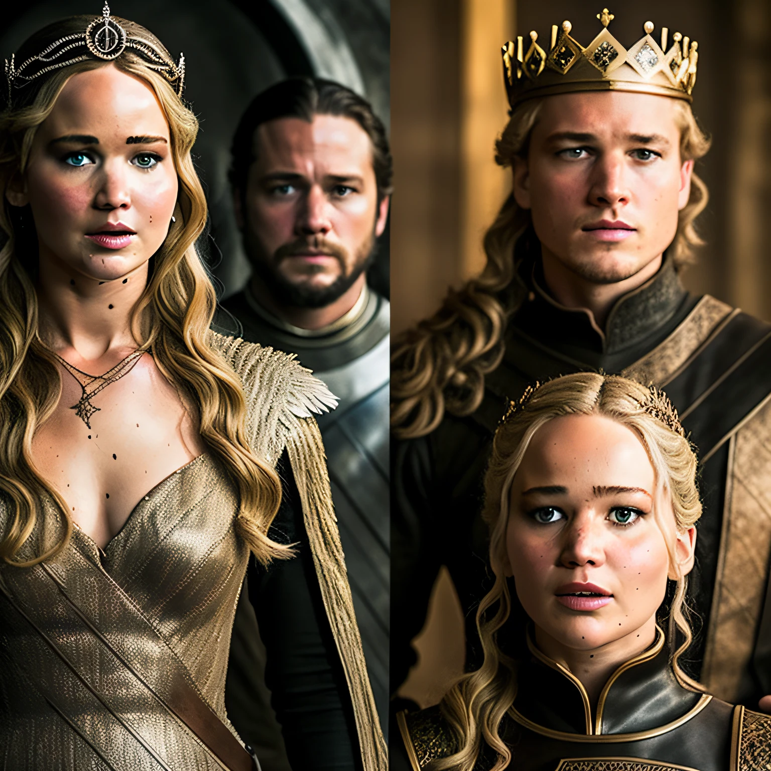Jennifer Lawrence and Cris Pratt are crowned kings of the 7 kingdoms