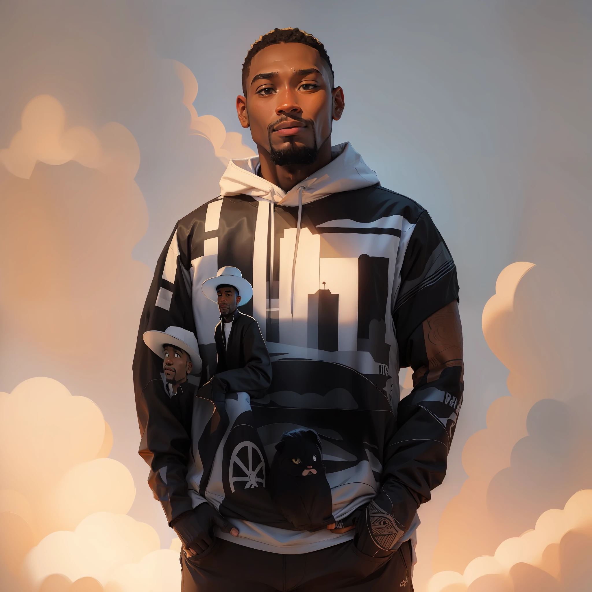 Cartoon style black man
