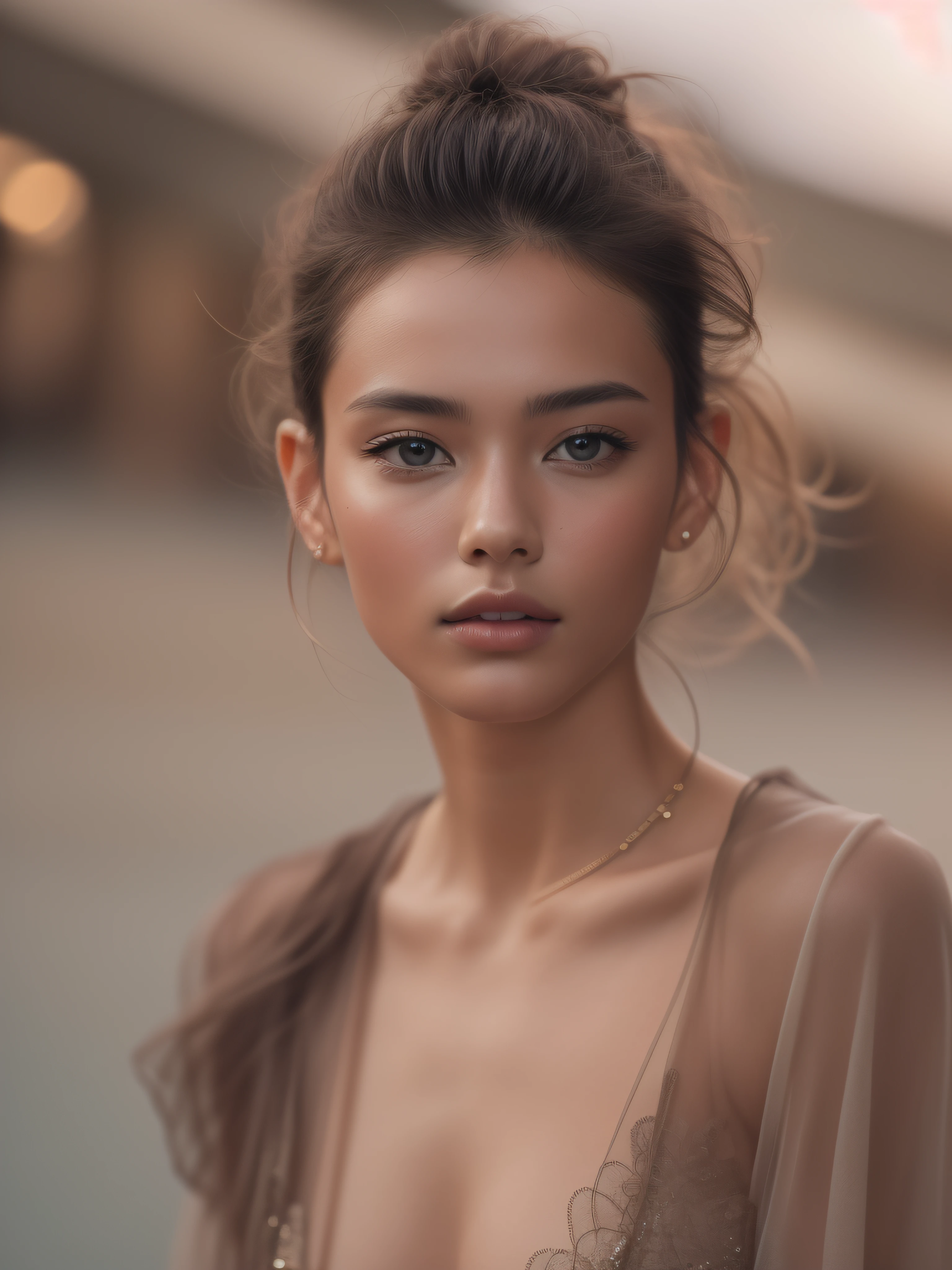 RAW photo, a fashion model, walk on runway, (photo-realistic:1.5), (RAW photo, 8k uhd, film grain), extremely delicate and beautiful, highres, sharp focus, extremely detailed, masterpiece, cinematic lighting, (high detailed skin:1.2), dslr, soft lighting, high quality, film grain, Fujifilm XT3
