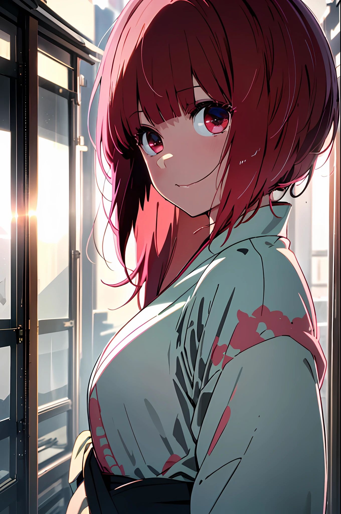Masterpiece, (Photorealistic: 1.5), realistic big eyes, Japan girl, highest quality, beautiful lighting, professional lighting, photon mapping, radiosity, physically based rendering,
1 girl, red hair, hair ribbon, kimono, kimono, short hair, colorful hair, red eyes, pink kimono, pink ribbon, ribbon, very pretty hair, bit gag, gagged, sky, ((aged)),
(RAW photos, 8kUHD, film grain)