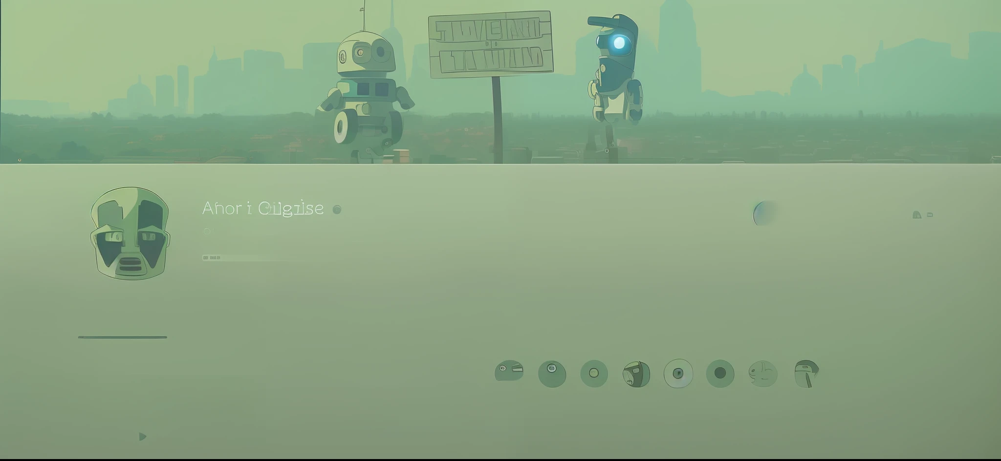 a screenshot of a cartoon character with a sign and a robot, Miniatura do YouTube, Reddit, onStudio Ghibli trend, youtuber, 🐋 as 🐘 as 🤖 as 👽 as 🐳, Destaque no Reddit, Trend at Studio Ghibli, Nobodies, Caricato e simplista, 8k trending, rotoscopia, Imagem incrivelmente composta, traffic in background, Destaques no DeviantArt