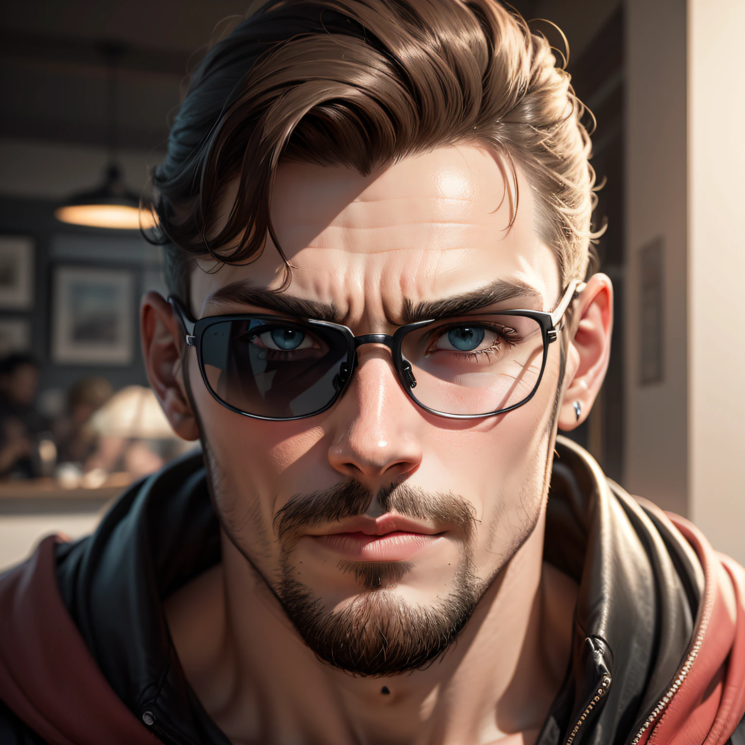 disign oculos quadrado de frente, fundo branco, Masculino, HOMEM, MACHO