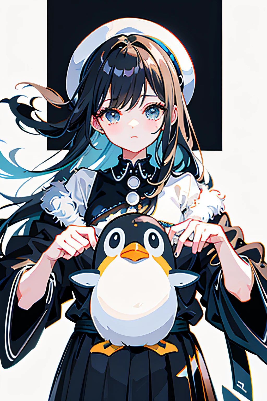 (masterpiece、top-quality、top-quality)、pixels、Pixel art、1penguin、