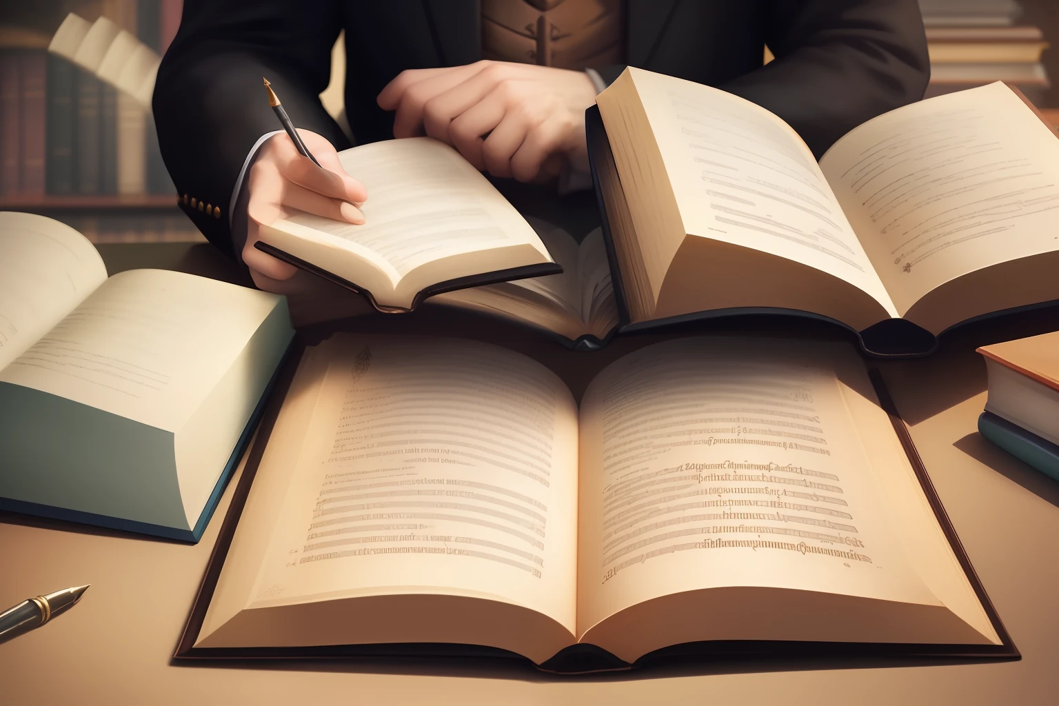 Modern-day scholars and enthusiasts studying the Book of Enoch. Narration: "Though not part of the canonical Bible for most Christian denominations, the Book of Enoch holds undeniable historical and literary importance."
