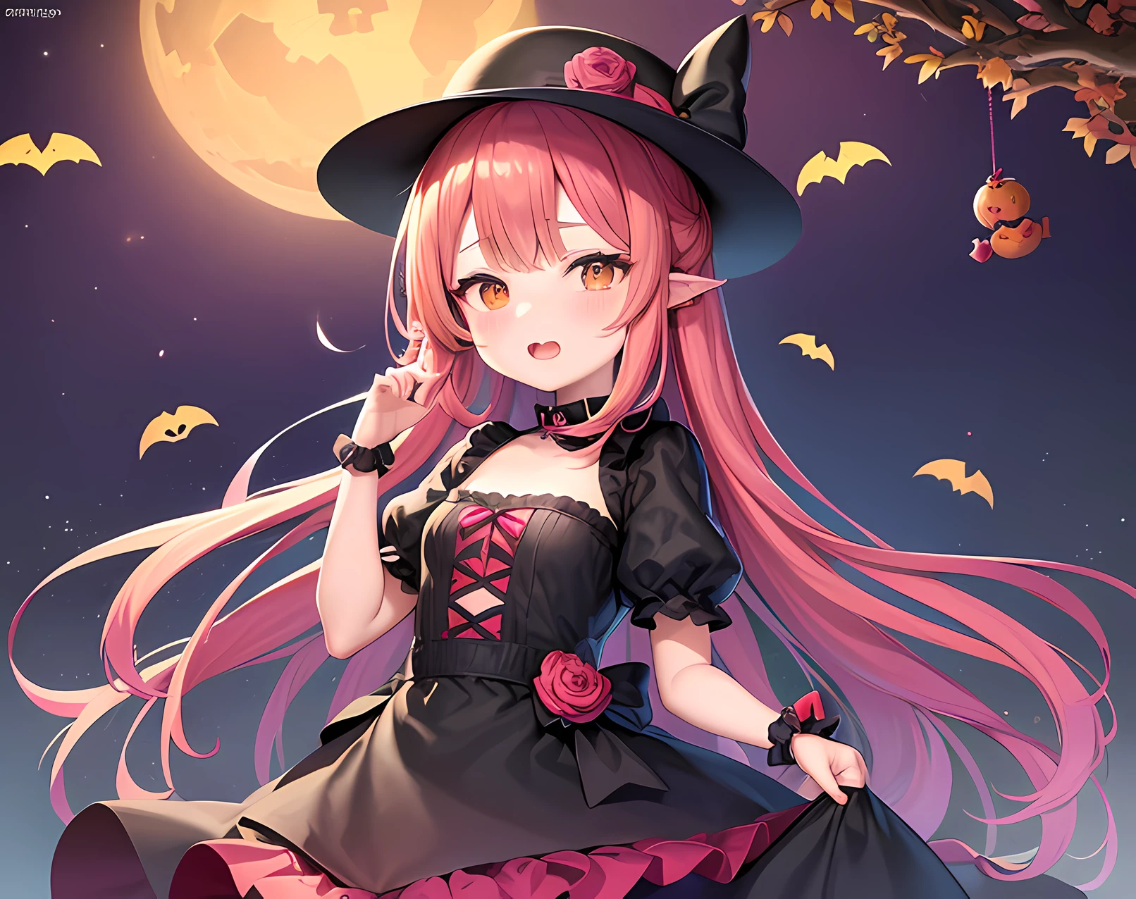 in ryuuou no oshigoto art style, chibi monster girl, my dress up darling anime, Ecchi anime style, magical girl anime mahou shojo, anime styled」, High resolution!!, Vampires, Promotional Art, in a halloween style, official artwork, Wallpaper!
