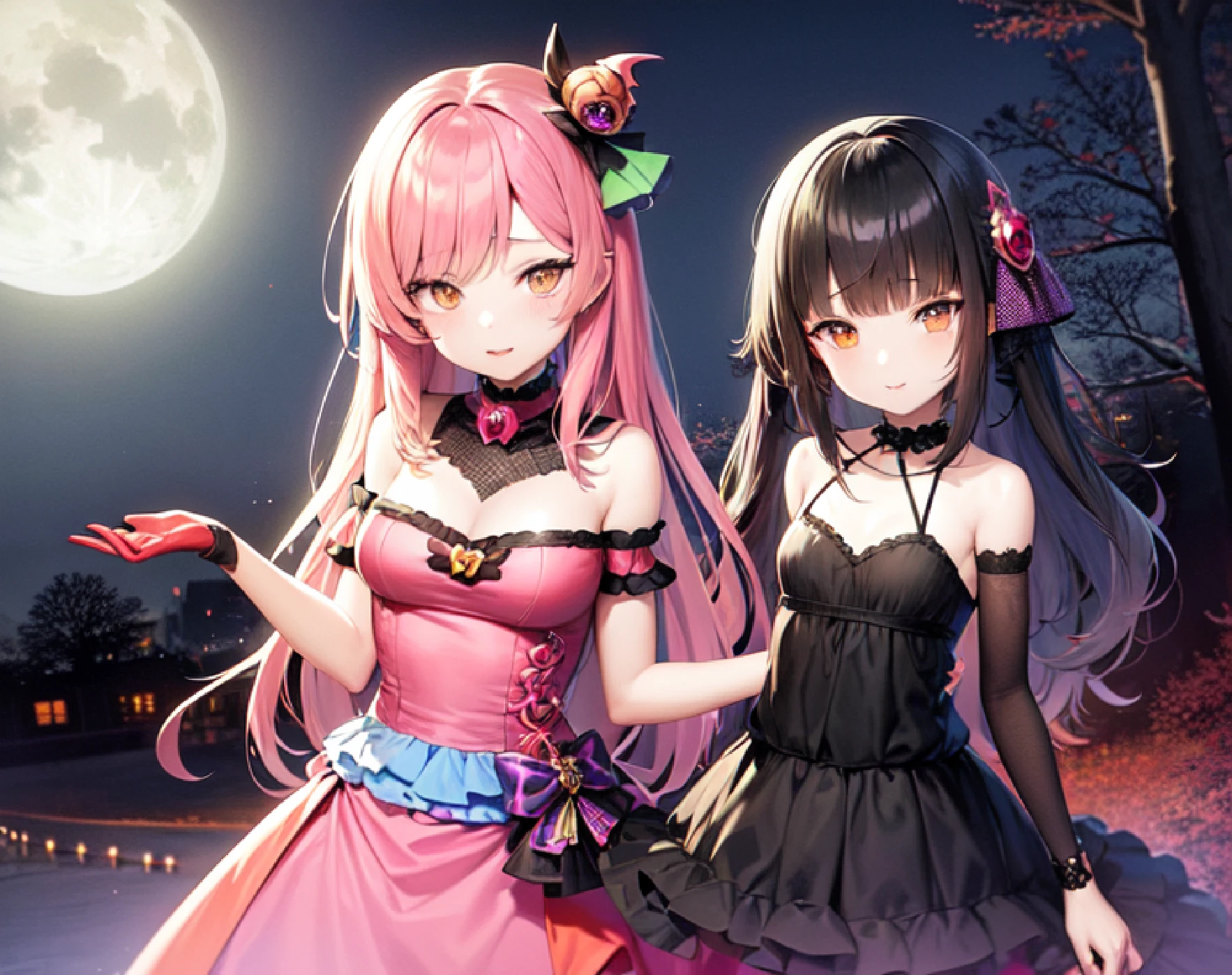 chibi monster girl, my dress up darling anime, Ecchi anime style, magical girl anime mahou shojo, anime styled」, High resolution!!, Vampires, Promotional Art, in a halloween style, official artwork, Wallpaper!