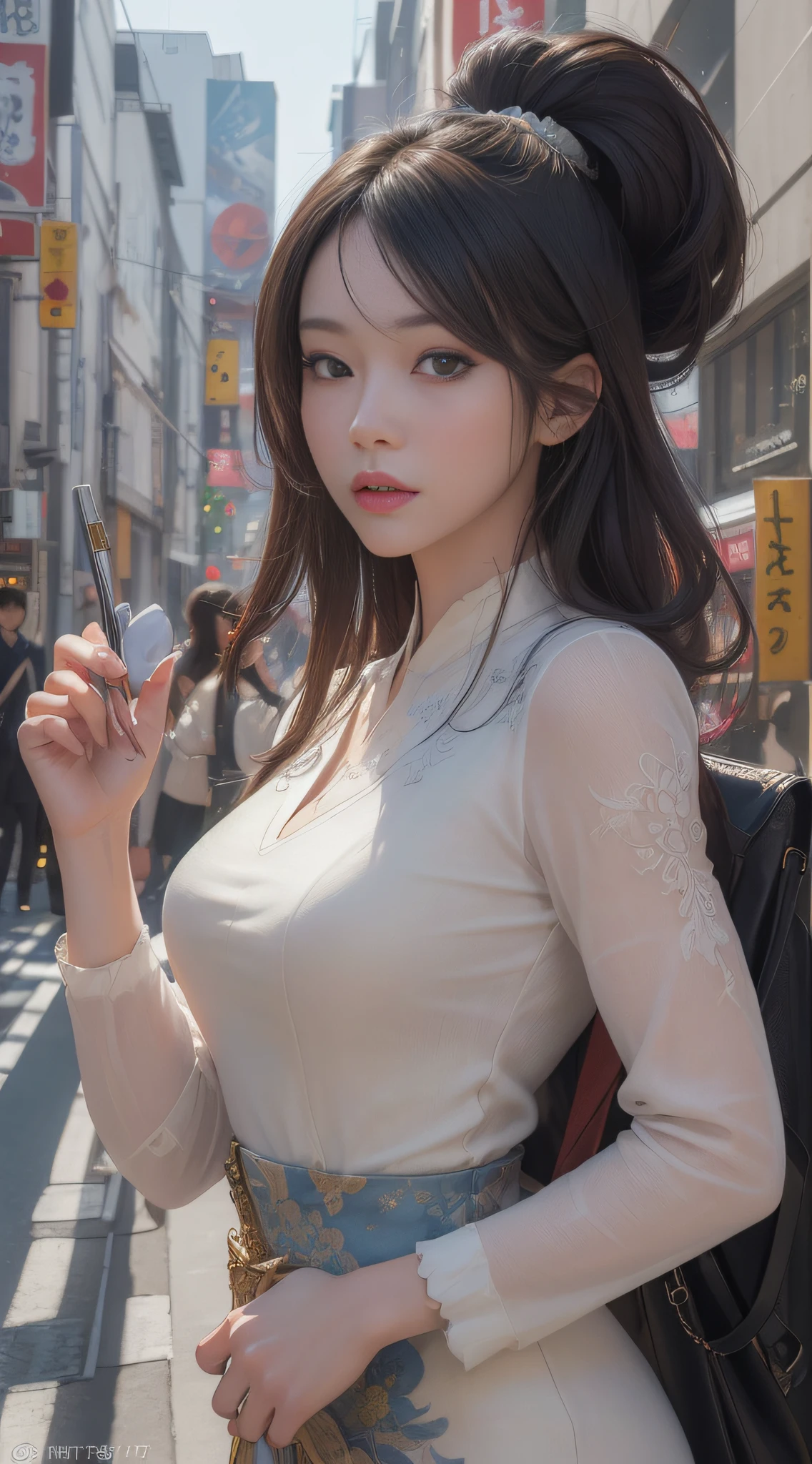 (masterpiece, beautiful art:1.4), close-up of a Tokyo business woman, walking Tokyo streets, tight business dress, (perfect beautiful face:1.2), chengwei pan on artstation, by Yang J, detailed fantasy art, stunning character art, fanart best artstation, epic exquisite character art, extremely detailed artgerm, detailed digital anime art, artgerm on artstation pixiv