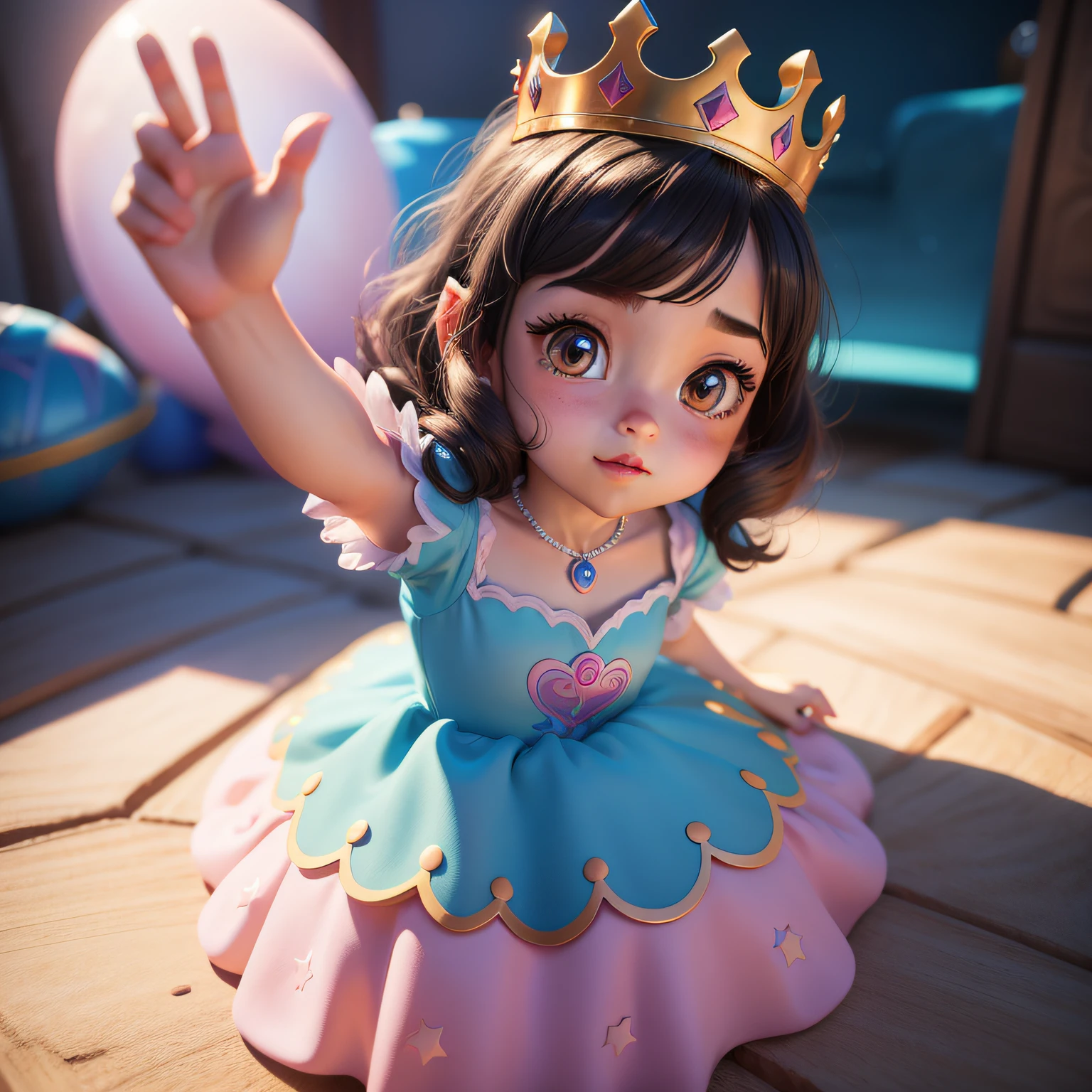 uma princesa 3d cartoon kids disney pixar 8k