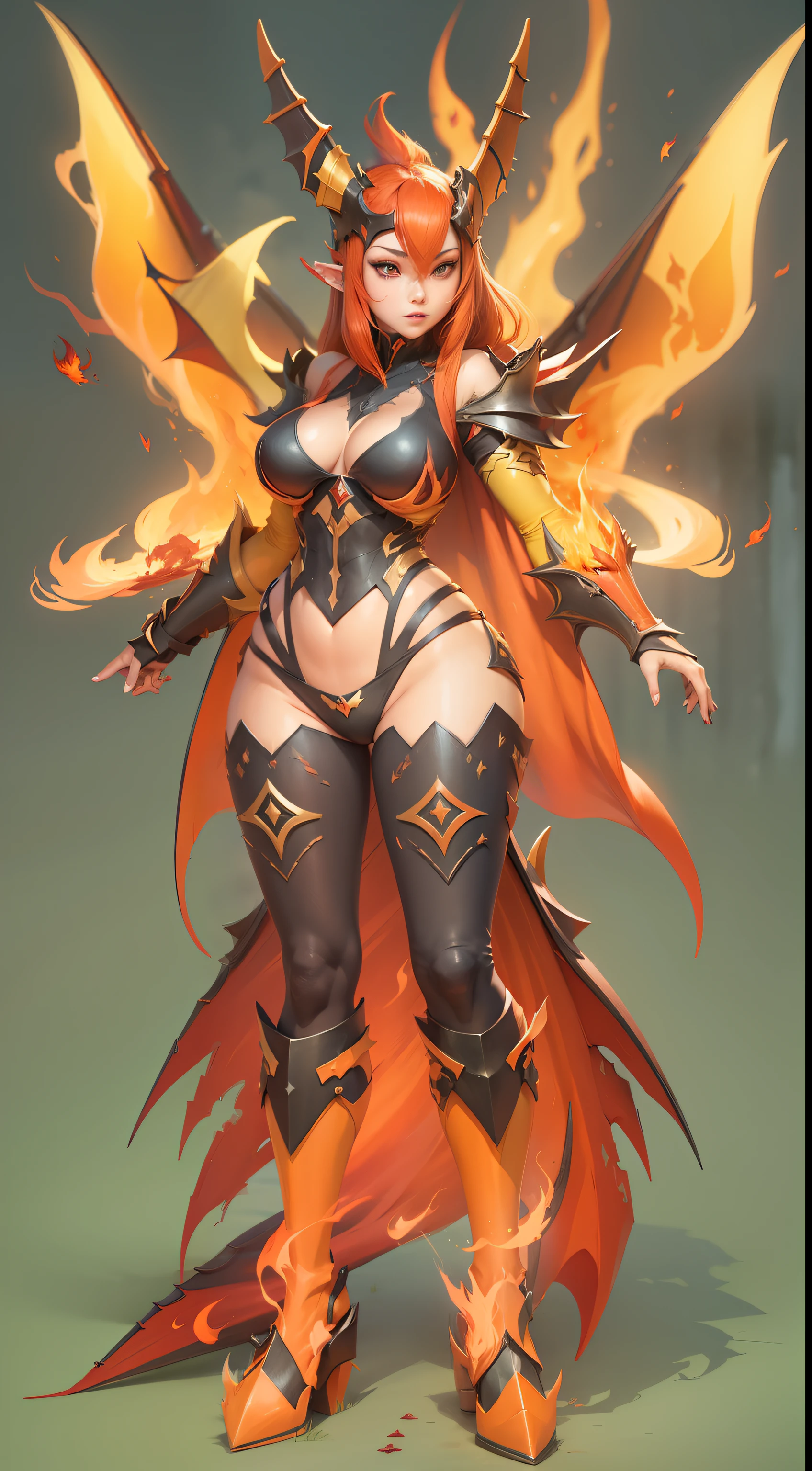 Hot Sexy Charizard wear Shadewood Bikini Armor With Bloodflame Aura, Full Body
