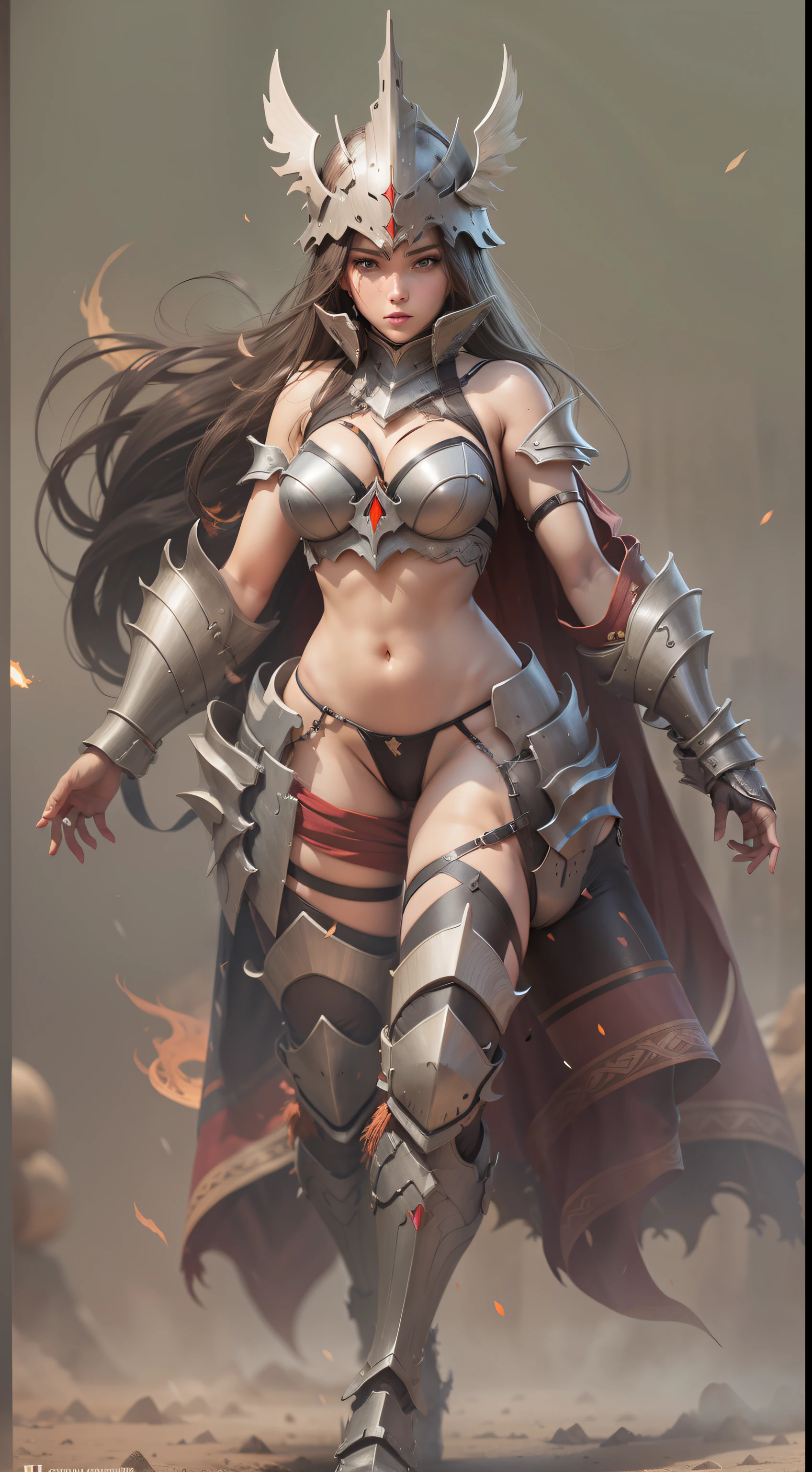 Hot Sexy girl wear Ash Wood Bikini Armor With Dust Aura, Full Body