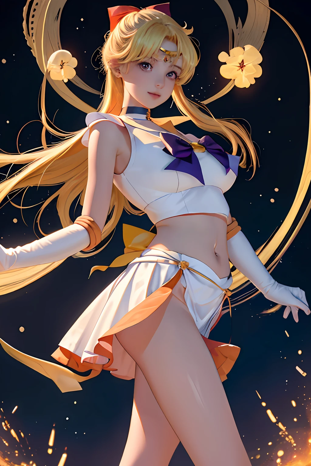 SAMA1、tiarra、Sailor Senshi Uniform、white glove、orangesailorcollar、orangeskirt、star choker、elbowgloves、Infant face、a baby face、pleatedskirt、Bare legged、White panty、beautiful smiling face、Beautiful facial features、Japan at the age of 18、Beautiful bust、Beautiful belly button、beautiful thigh、Beautiful eyes、9Purple bow、
sea side,(Marz_\(planetes\)),floating_hair,Pointing_To_The_Side,Leg_ass hole up,,Insane details,intricate detailes,Hyper-detailing,ultra -detail,camel's toe、Extreme Detail,Highest detail,high_detail,colourfull,Beautiful fece,nffsw,Photorealsitic,Hi-Res,Ultras_high_res,a picture,aesthetics,extremely_Delicate,,1girl in,独奏,Colossal tits,Look at viewers,wide_shot,(masterpiece:1.3),(best_quality:1.3),(Ultras_Detailed:1.3),8K,extremely_Clear,