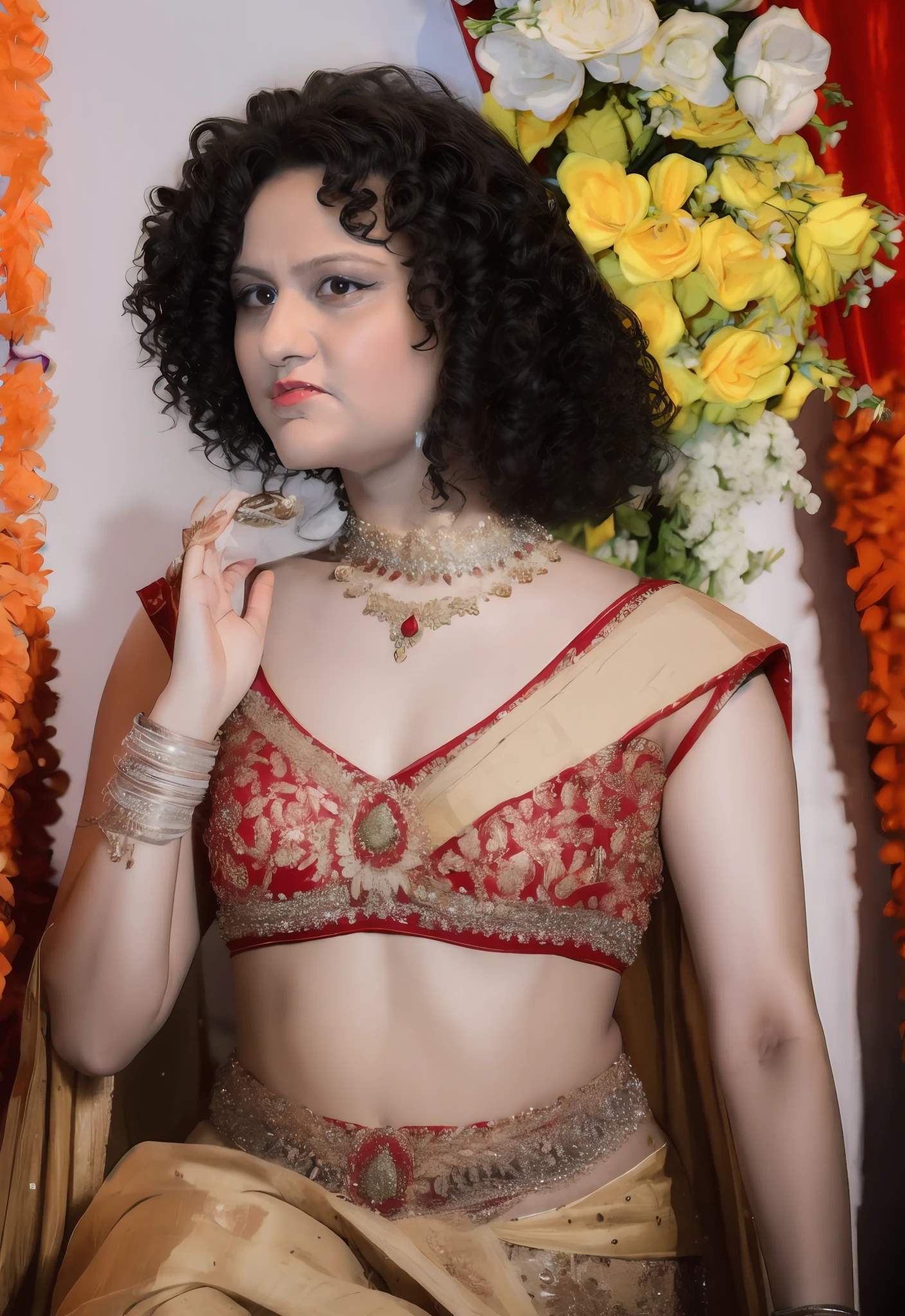 Wear a bridal saree