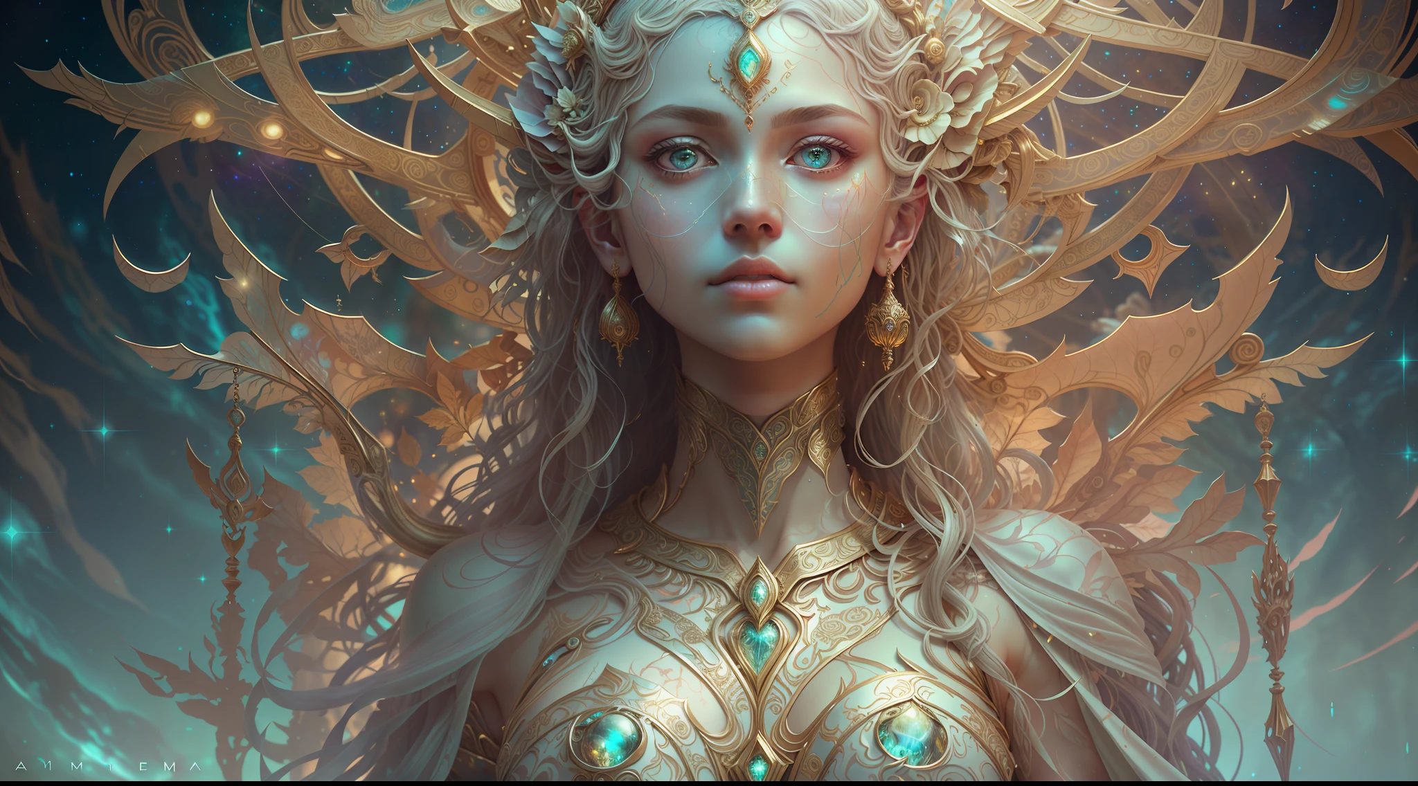 Eldritch, Harsh ancient gods in the night storm, Cloaked in a starry sky, [[Sophia Anne Caruso]], [zendaya], Translucent ivory prosthetic Eldridge horror, Erotic pose, Cinematic lighting, (By (Daniel Mernagh) (Carne Griffiths) Monika Nowak), Highly detailed, Detailed face, Soft body, Alien, Close-up of a goddess with a crown on her head, goddes, Full body like，a stunning portrait of a goddess, Fantasy art Behance, goddes, Extremely high detail, Trending ArtStation, Deviantart ArtStation CGSCOSIETY, extremely detailed goddess shot, trending on artstation 4k, 3 d goddess portrait, hindu aesthetic, Art Station Trend Eldridge, Harsh ancient gods in the night storm, Cloaked in a starry sky, [[Sophia Anne Caruso]], [zendaya], Translucent ivory prosthetic Eldridge horror, Erotic pose, Cinematic lighting, (By (Daniel Mernagh) (Carne Griffiths) Monika Nowak), Highly detailed, Detailed face, Soft body, Alien, Close-up of a goddess with a crown on her head, goddes, Full body like，a stunning portrait of a goddess, Fantasy art Behance, goddes, Extremely high detail, Trending ArtStation, Deviantart ArtStation CGSCOSIETY, extremely detailed goddess shot, trending on artstation 4k, 3 d goddess portrait, hindu aesthetic, Trend at Artstation