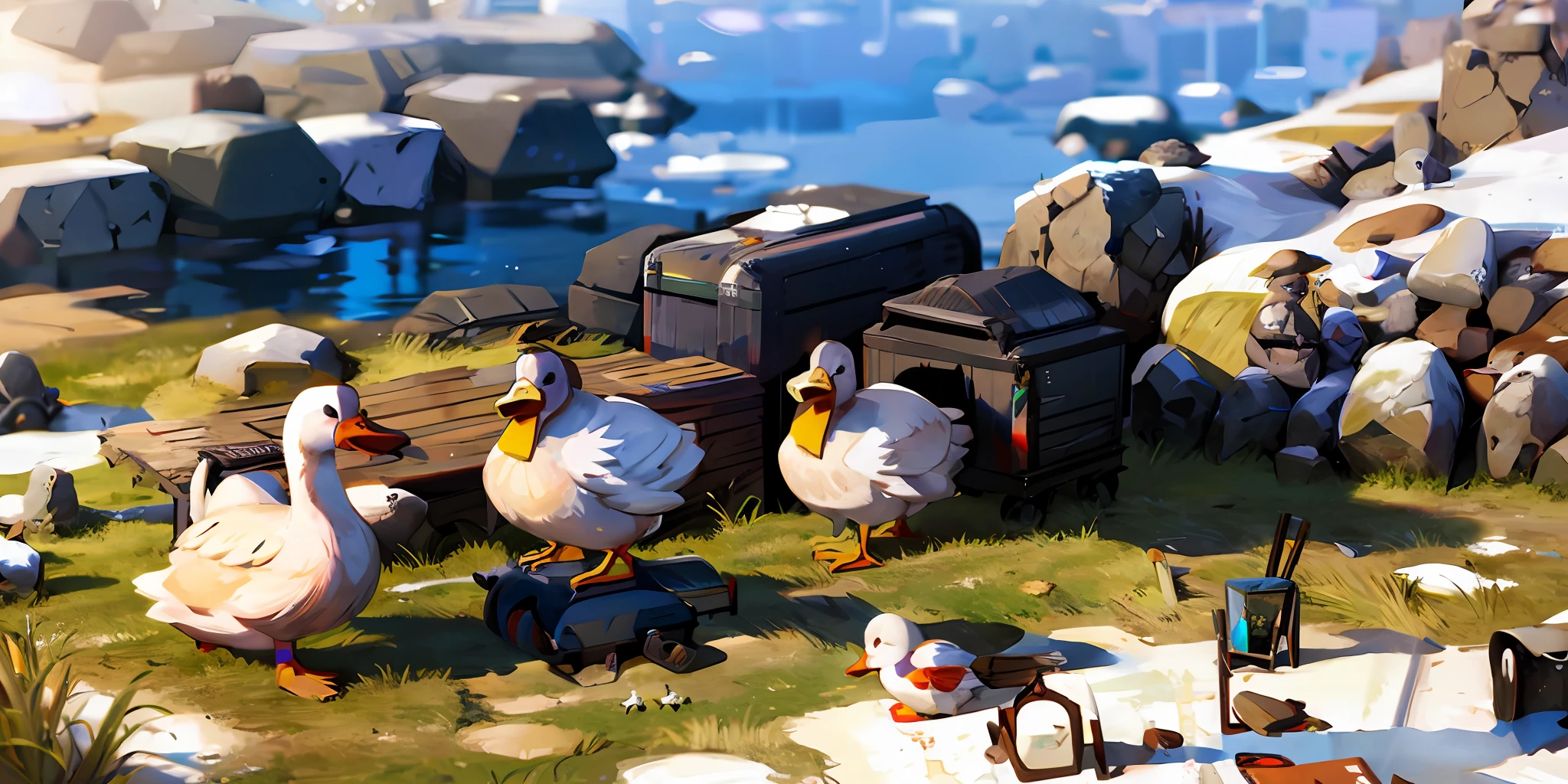 Painter kills ducks