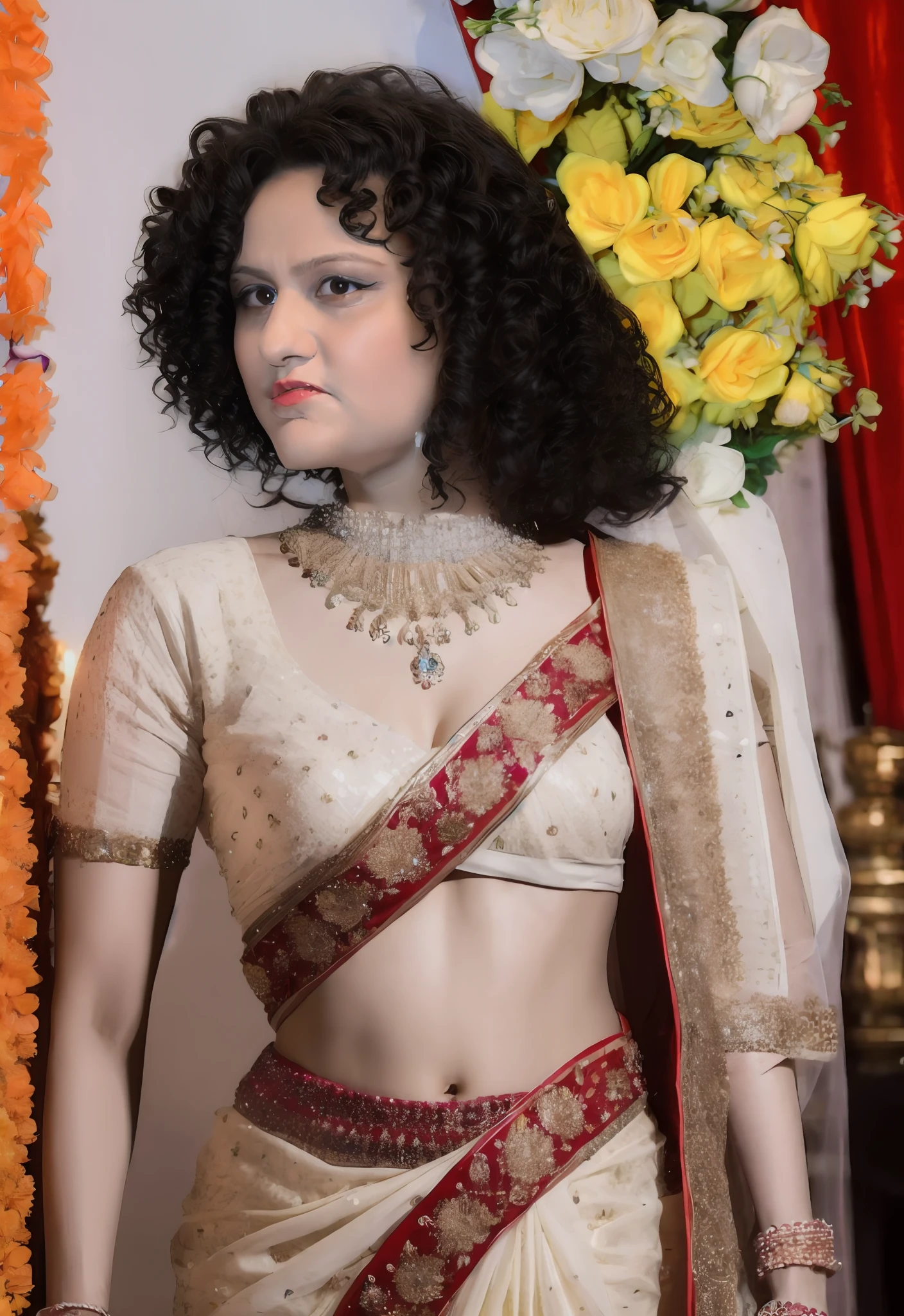Wear a bridal saree