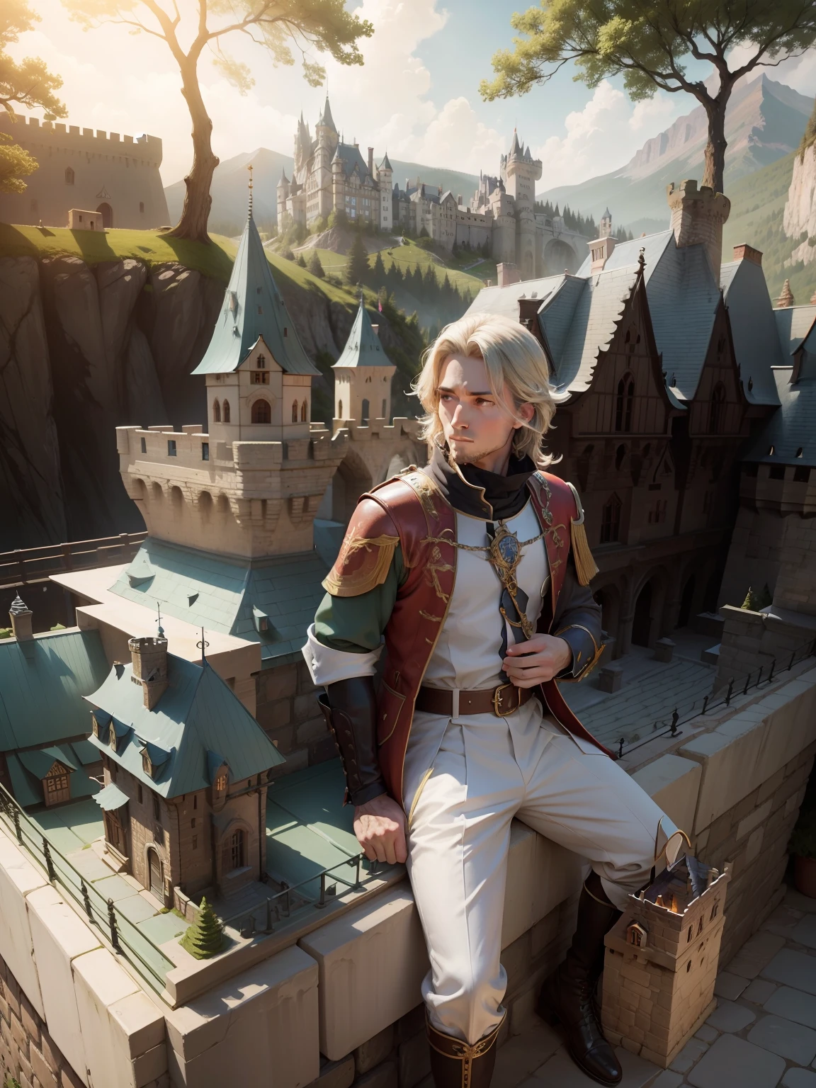 a castle on top of a mountain