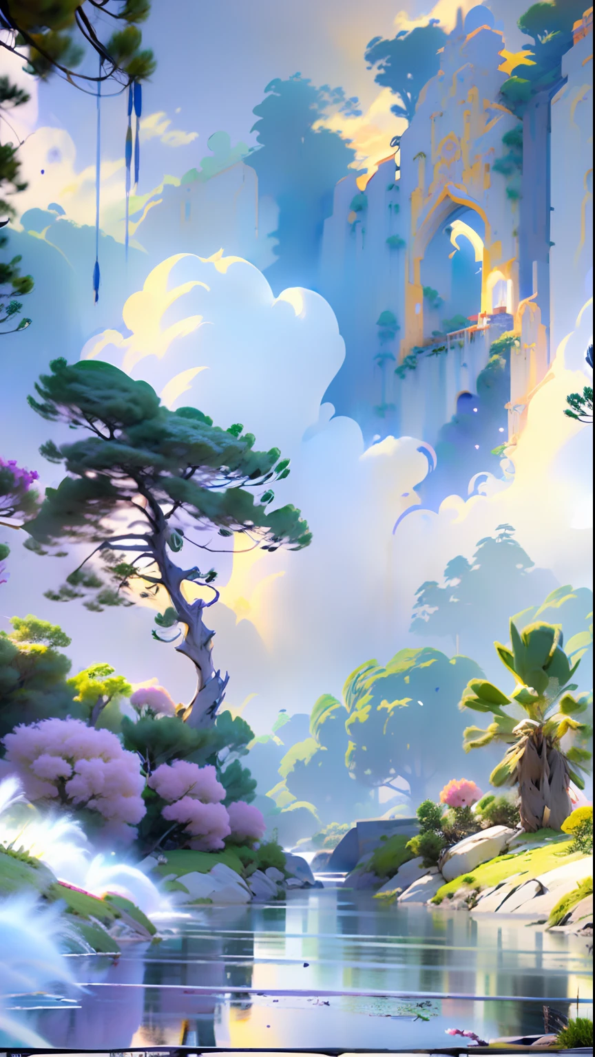 You are about to be transported to a heavenly realm, where beauty transcends human imagination. In this ethereal environment, stunning scenery unfolds before your eyes.

The vast expanses of the sky stretch out endlessly, painted in soft shades of azure blue and adorned with whitish clouds that float gracefully like feathers. A soft, golden light permeates the room, emanating from every corner as if it were the very essence of divine benevolence.

As you walk in this celestial world, your sights are filled with the vision of majestic angels, beings of unparalleled beauty. They hover in the air on their lush, gleaming wings, radiating an aura of peace and protection. Each angel has perfect features, serene eyes that seem to read the soul and compassionate smiles that welcome any being with unconditional love.

You notice the presence of an imposing architectural structure in the distance: the abode of angels, where they gather to sing heavenly chants and protect the universe with their divine power. The walls of this magnificent building are clad in glittering gold, and intricate carvings depicting mythological scenes adorn the portals.

As you walk through this celestial realm, you are graced with harmonious sounds and angelic melodies that fill the air. It's as if the music itself transcends the earthly sphere and touches the soul, bringing a sense of peace and transcendence.

The gardens here are stunning, filled with ethereal flowers that bloom in iridescent colors and exude divine fragrance. Fountains of crystal clear water gently gush, reflecting sunlight and creating glittering rainbows that dance around the angels.

As the journey continues, you feel overwhelmed with a sense of serenity and connection to the divine. This is a place where earthly concerns dissipate and only harmony and goodness prevail.

Here, in this heavenly setting, you are invited to witness the wonder of heavenly existence and immerse yourself in the immensity of the angels' unconditional