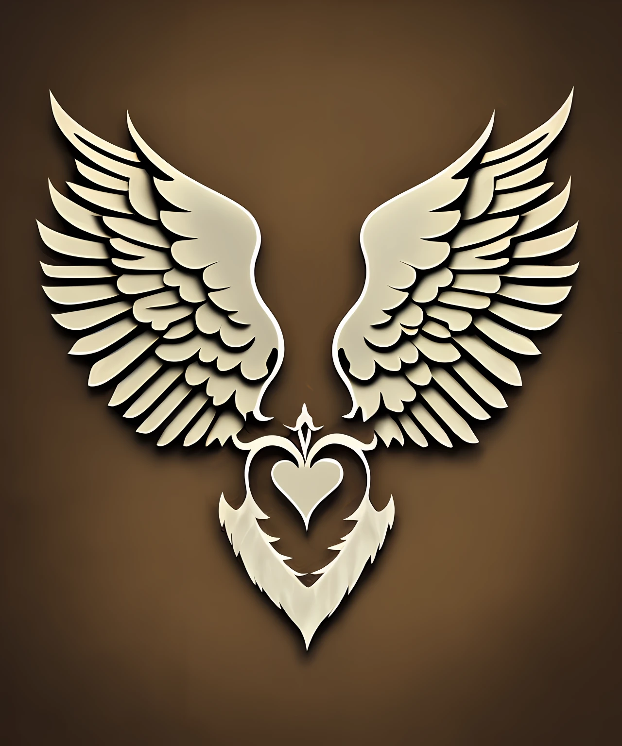 Logo Made with two angel wings