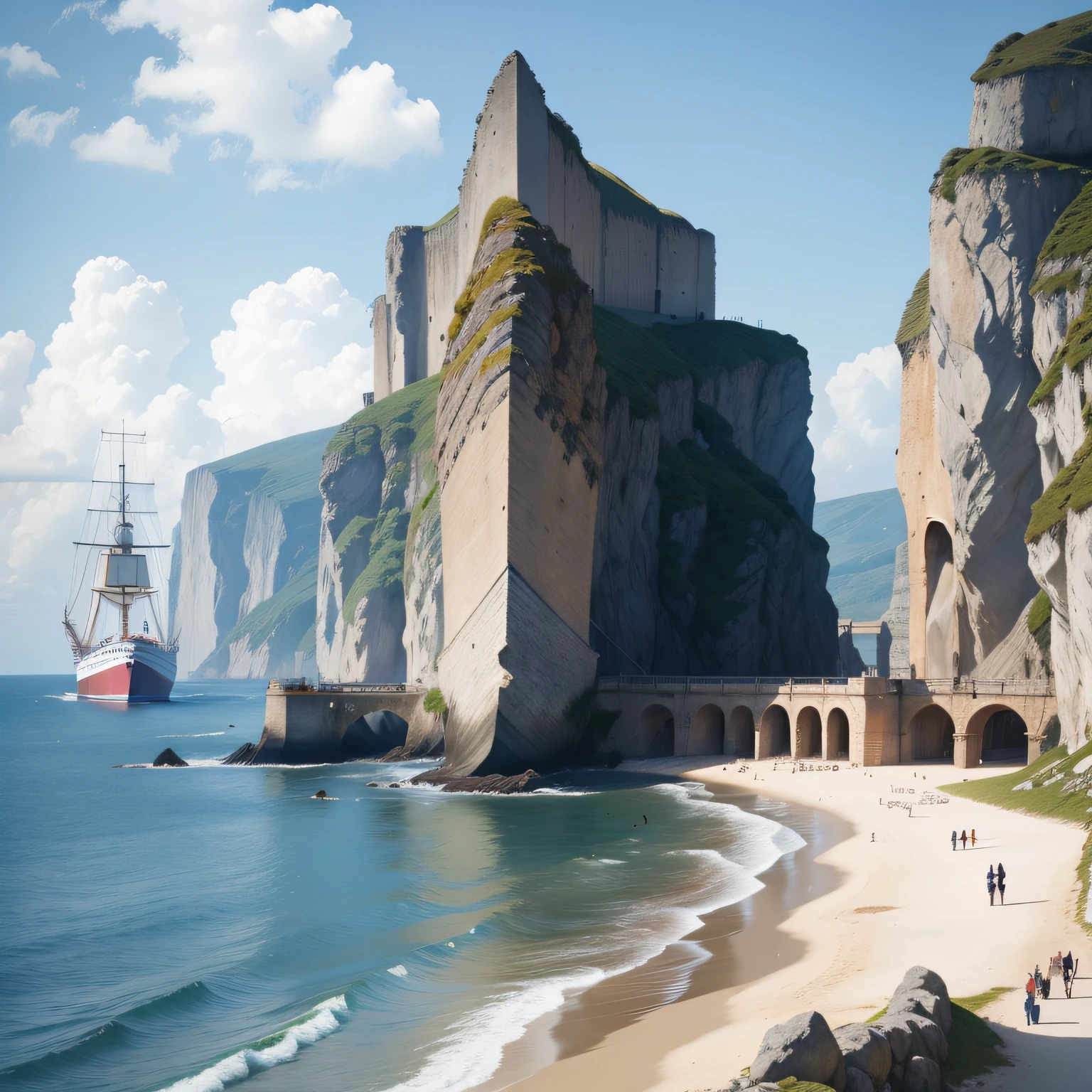 Finally, the ship arrived at the port and the group went on board. The sea was calm and the voyage was uneventful. As they moved away from the coast, the group was able to admire the beauty of the Cantabrian Sea and the north coast of the Iberian Peninsula