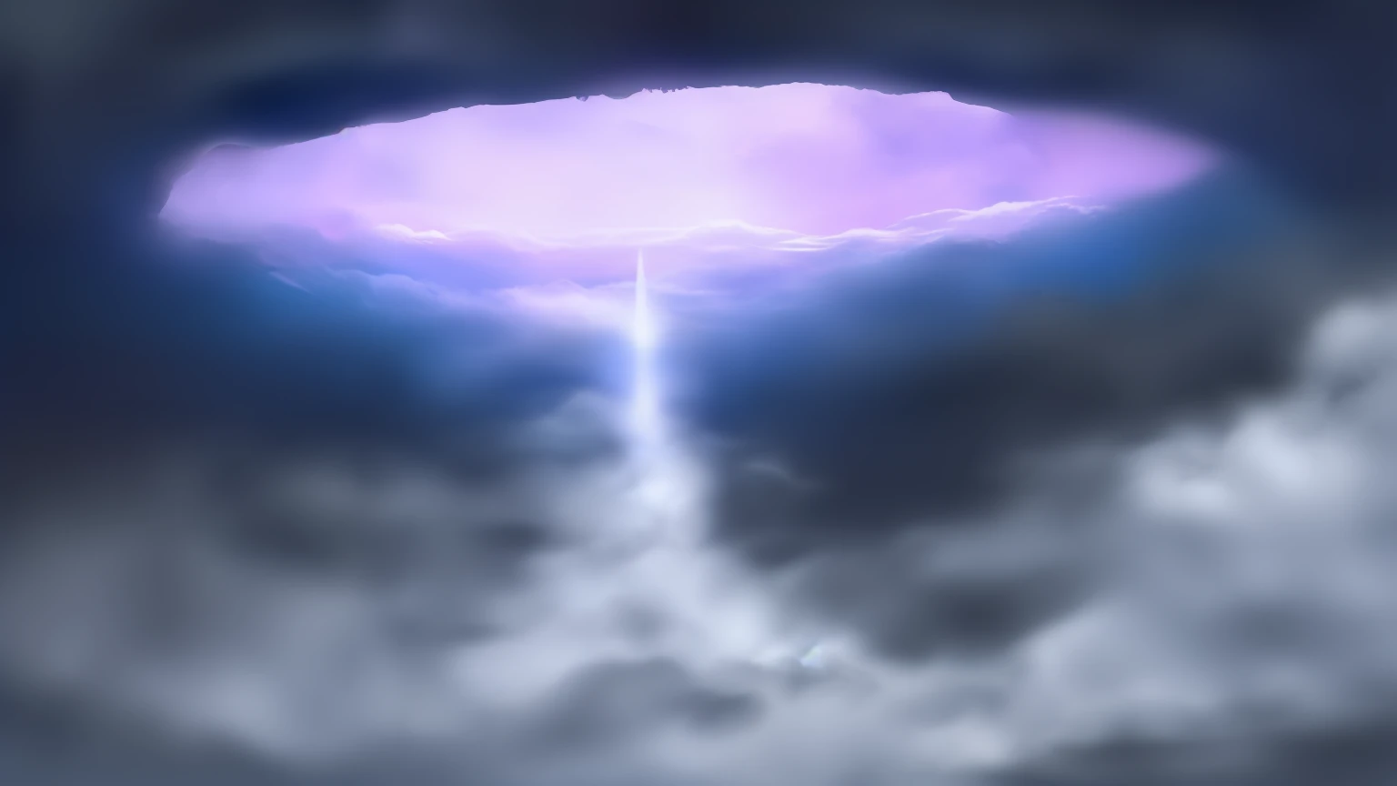 Hay una imagen de un cielo con nubes y una luz rosa, magic portal in the sky, Nubes de anime, Cloud vortex, World seen only through a portal, nubes de anime rosa esponjosas, spirits coming out of portal, Miraculous cloudy backdrop, Estilo de arte ufotable, Fondo premonitorio, escena de fondo aleatoria, Antecedentes del anime, Anime Cielo, atmospheric anime