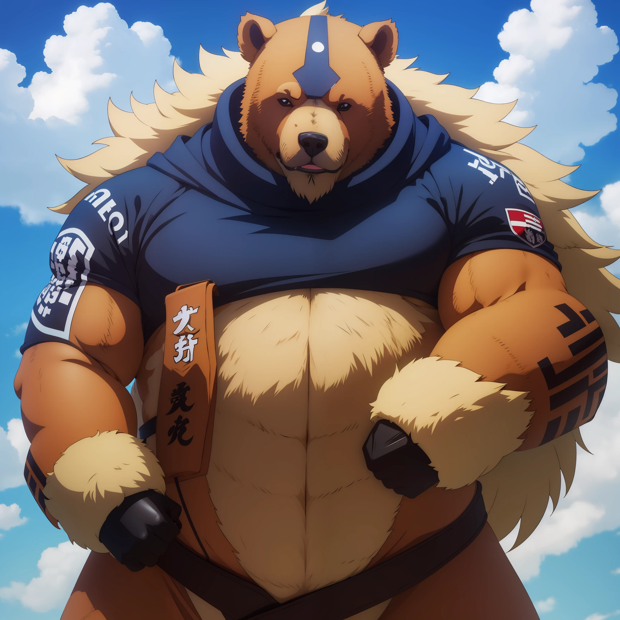 urso polar humanoide, urso polar, oda style, roupa de combate, alta qualidade, arte conceitual detalhada, urso, urso, urso com roupa de combate