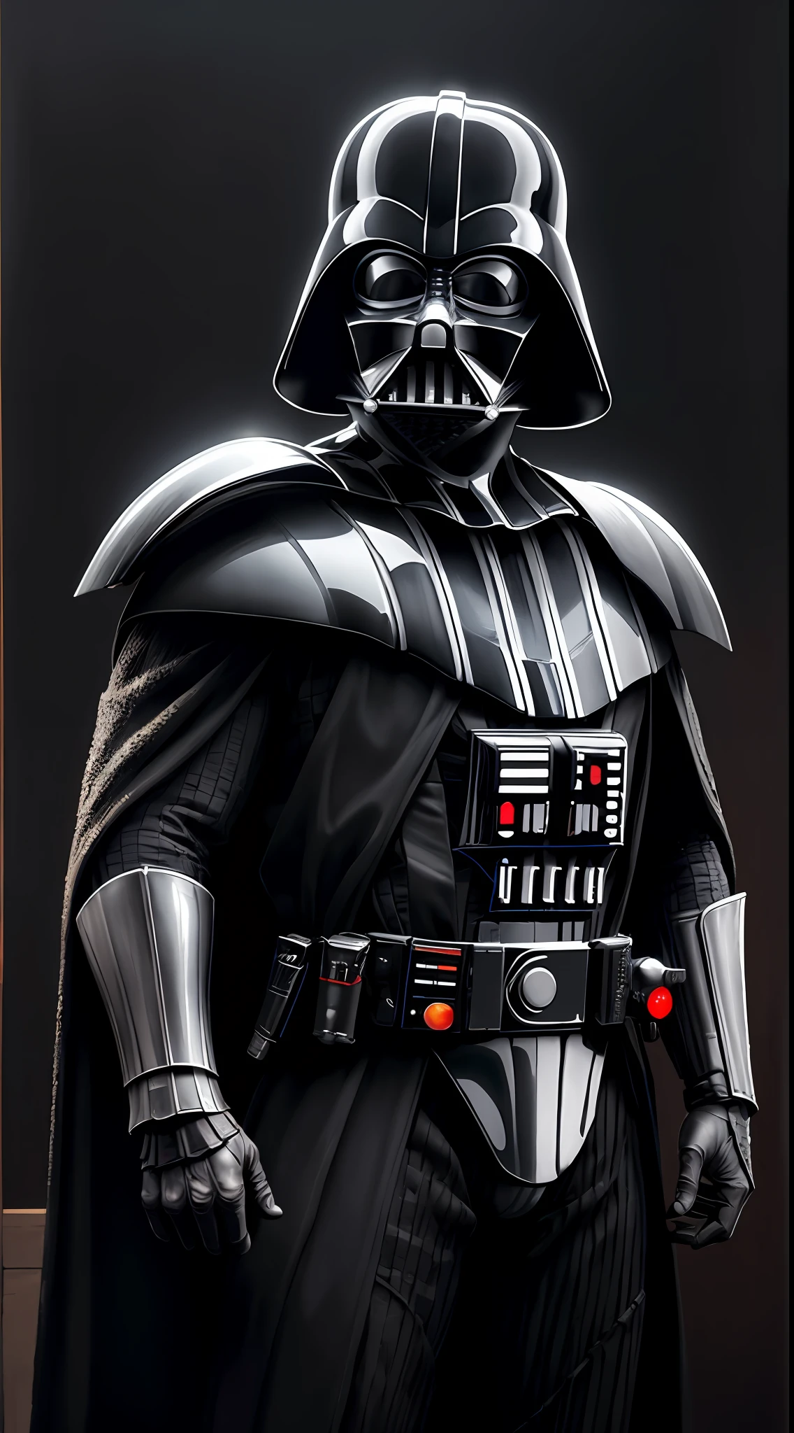 (realistic:1.3), intricate details,painting \(artwork\), ((masterpiece,best quality)), ((cinematic light)), Darth Vader, \(style\), detailed armor, detailed helmet