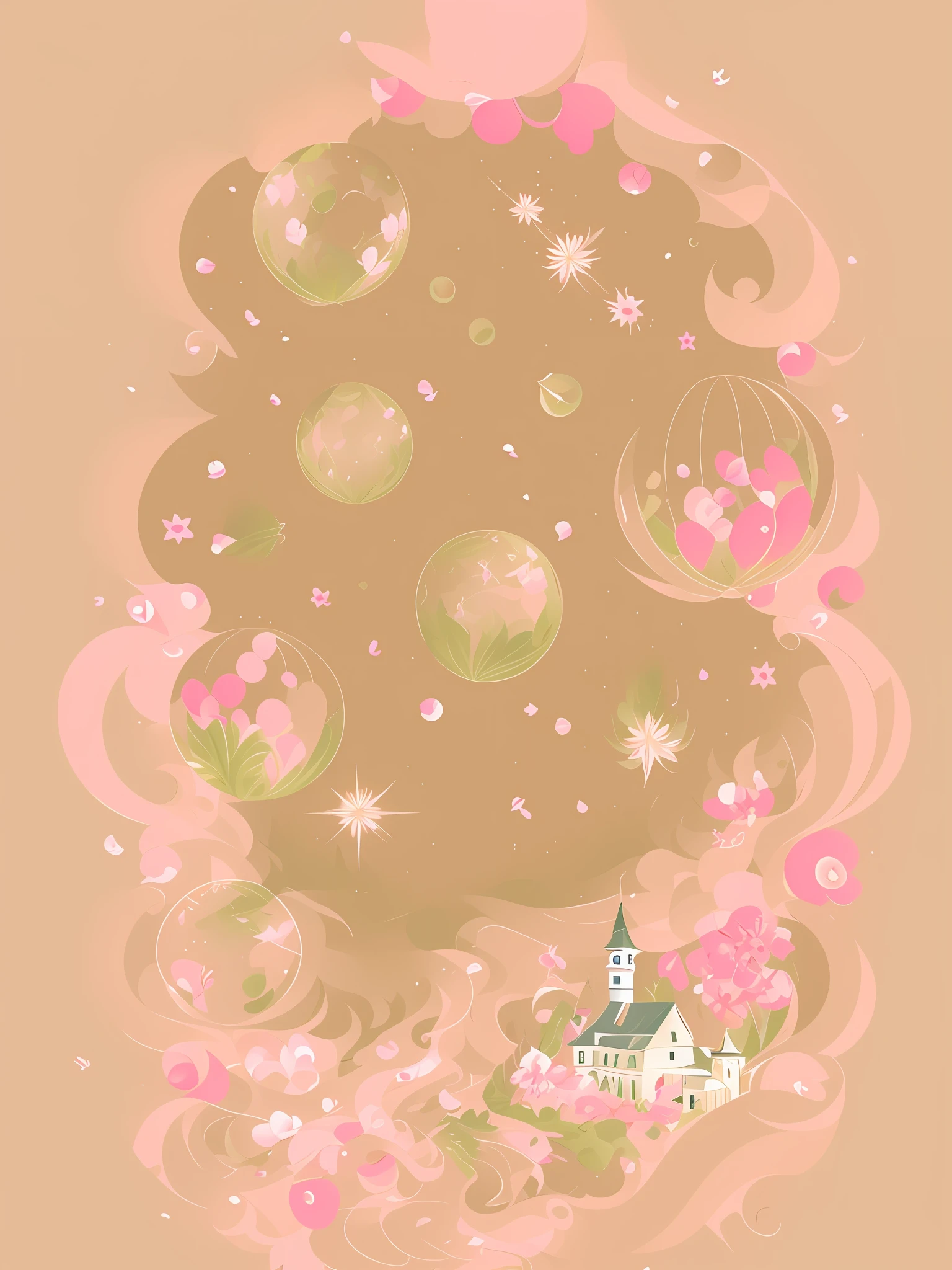 blossoms,mont,ln the forest,vector design