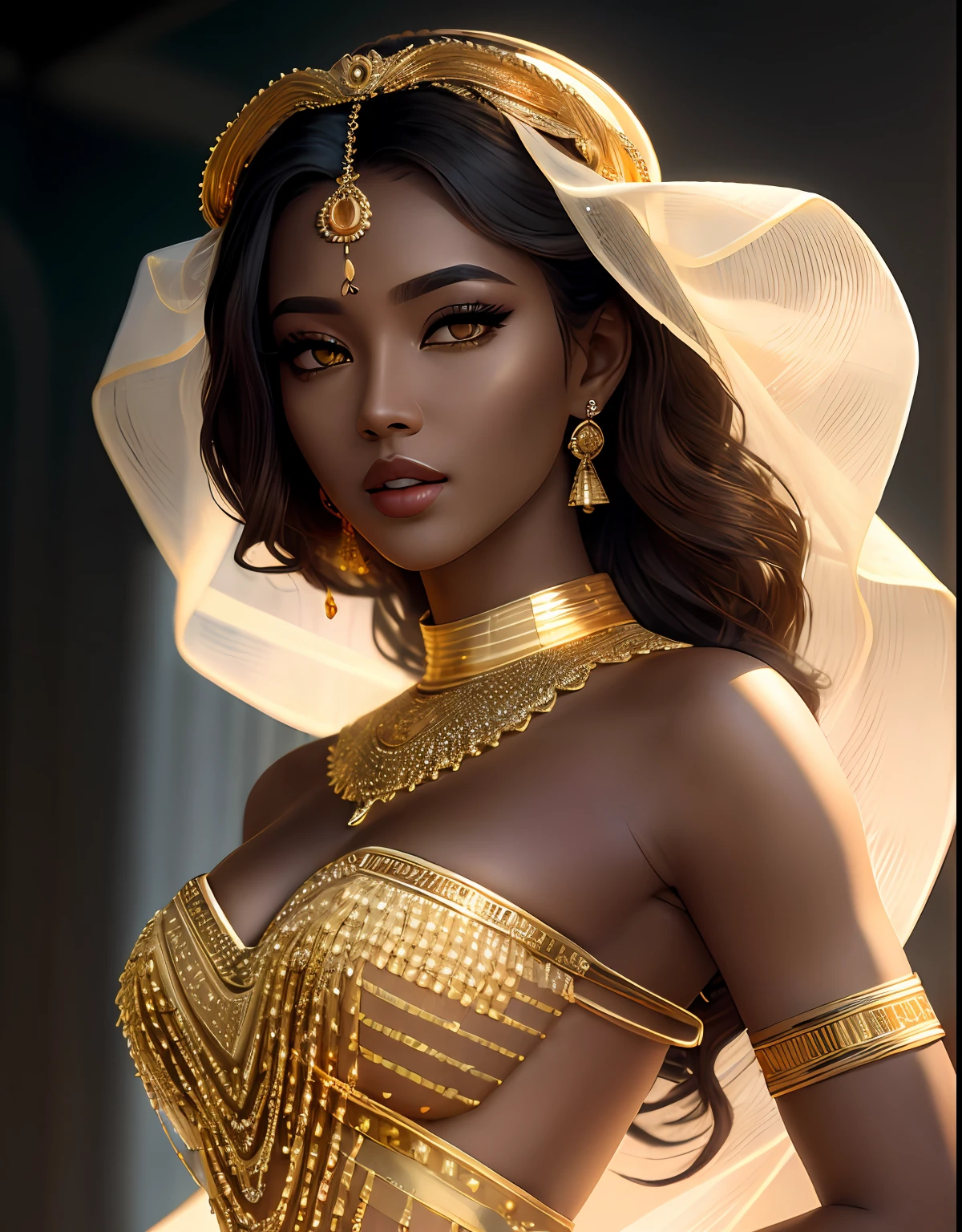 Masterpiece, absurdres,award winning photo, extremely detailed, amazing, fine detail, extremely detailed eyes and face, by lee jeffries nikon d850 film stock photograph 4 kodak portra 400 camera f1.6 lens rich colors hyper realistic lifelike texture dramatic lighting unrealengine trending on artstation cinestill 800 tungsten, (golden eyes:1.195)
SSAHC, a woman in a white dress made of beads and golden jewelery, wearing SSAHC, (((upper body picture)))