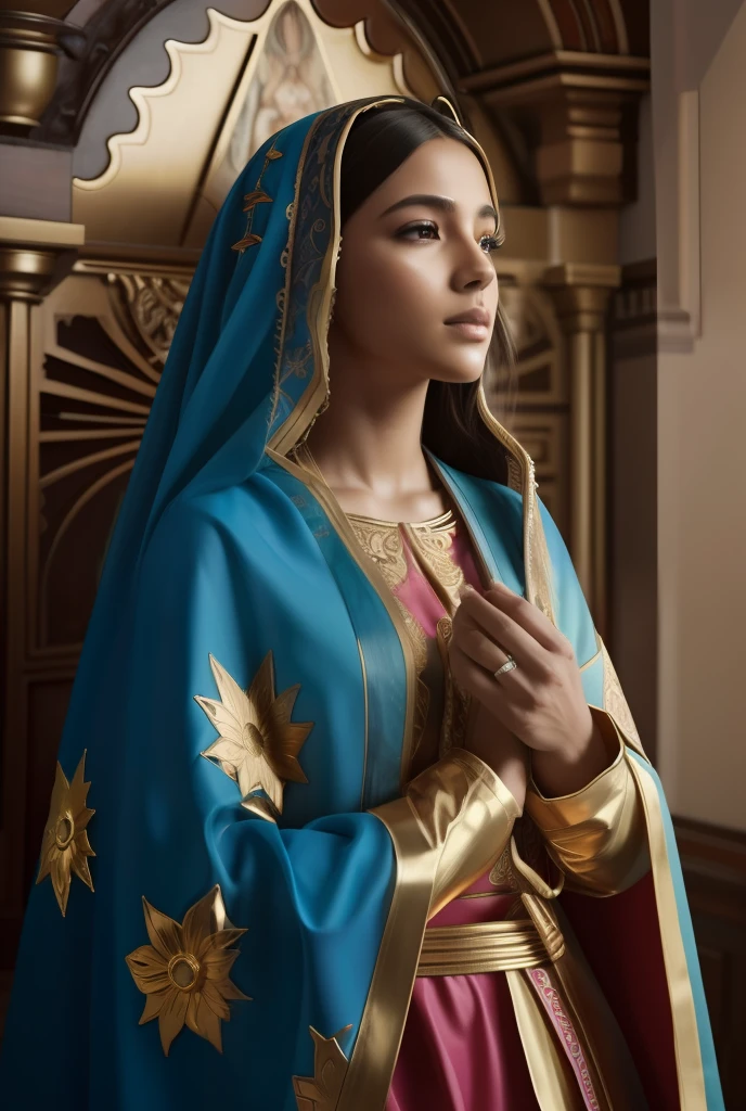 The Virgin Mary and the Child Jesus. MUJER CAUCASICA. 19 years old, DULCE Y LA INOCENTE MIRADAi ANGELICAL, ultra detailed fine art photography, Aura de medianoche, cielo nocturno, Cara hermosa detallada, Dreamy, resplandeciente, retroiluminado, glamur, Mica, sombras, oil on canvas, Pinceladas, Suave, ultra-high def, 8k, Motor Unreal 5, Ultra Sharp Focus, Arte de Alberto Seveso, Artgerm, loish, Sf, Obra maestra de arte intrincada, ominoso, matte paint movie poster, golden ratio, tendencias en CGSociety, intrincado, epopeya, tendencias en Artstation, por artgerm, Altamente detallado, vibrant production cinematic character render ultra high quality model. obra maestra, calidad superior, mejor calidad, arte oficial, beautiful and aesthetic: 1.2), , extremo detallado, colorido, highest detailed, arte oficial, unidad de papel tapiz 8k, ultra detallado, beautiful and aesthetic, hermoso, obra maestra, mejor calidad,