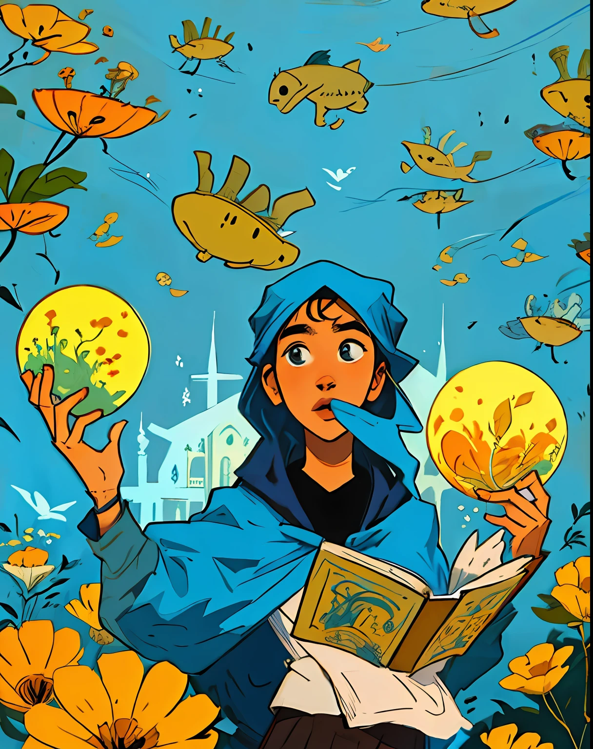 desenho animado de um homem com folhas de papel, capa de livro, arte de capa do livro, Arte Oficial, Capa do livro, estilo de arte dos desenhos animados, Fanart de alta qualidade, arte dos desenhos animados, arte da capa de livro, Cartoon style illustration, Capa de livro em quadrinhos.