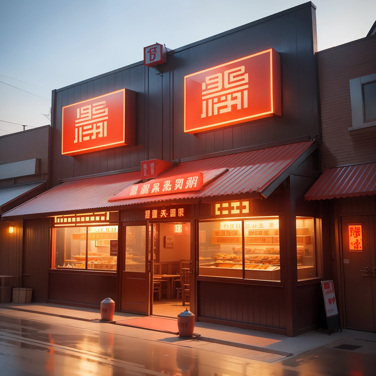 Mongolia,Barbecue restaurant decoration design,Industrial wind,Mongolian element luminous word,Luminous light box,Brand placement