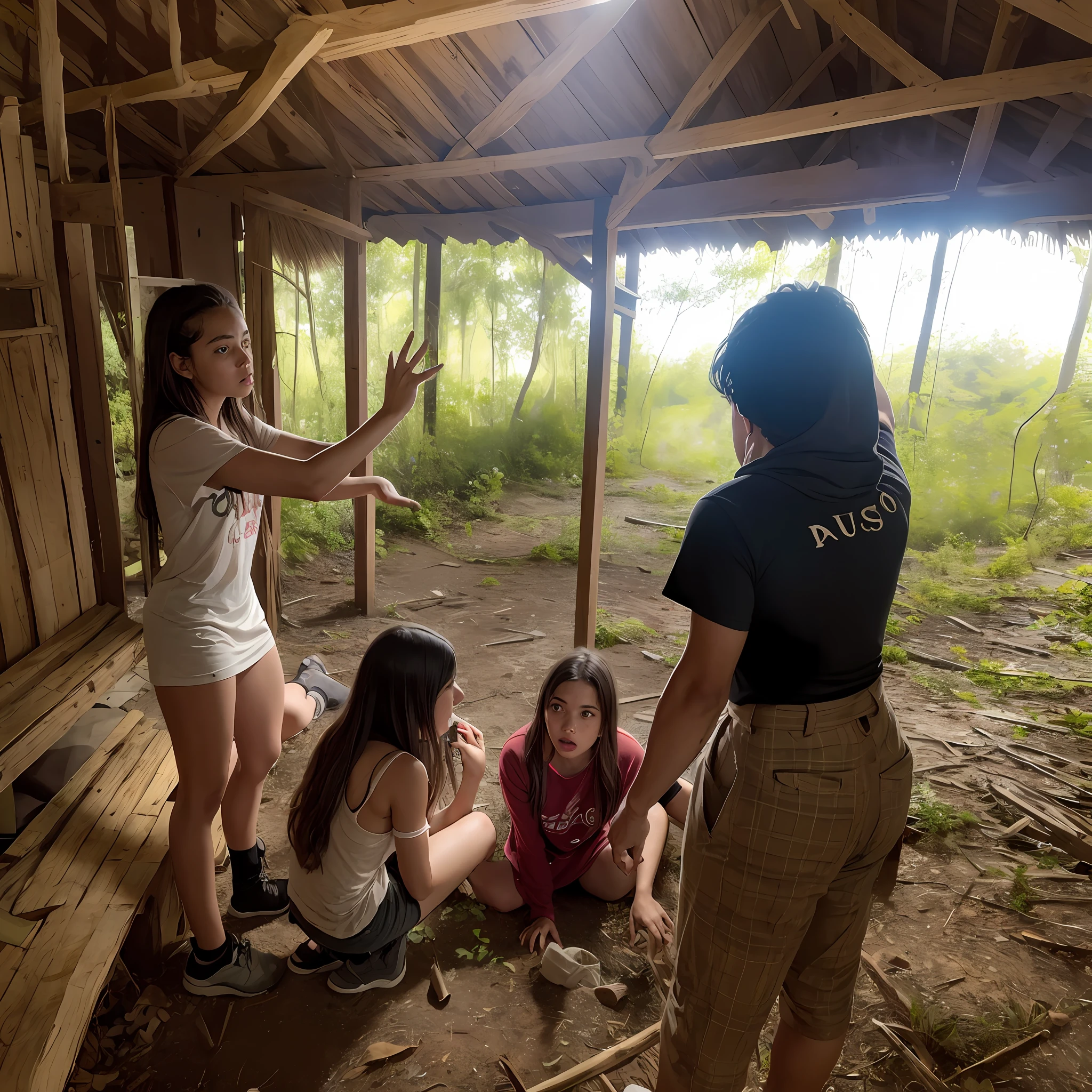 Em uma noite escura e chuvosa, A group of teenagers decided to play with the occult and summon an evil spirit in an old abandoned hut in the middle of the forest.