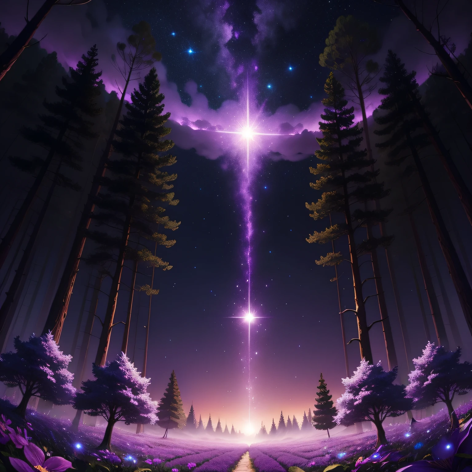 Dreamy feeling,Light effect,A swarm of fireflies flying,Magical elements