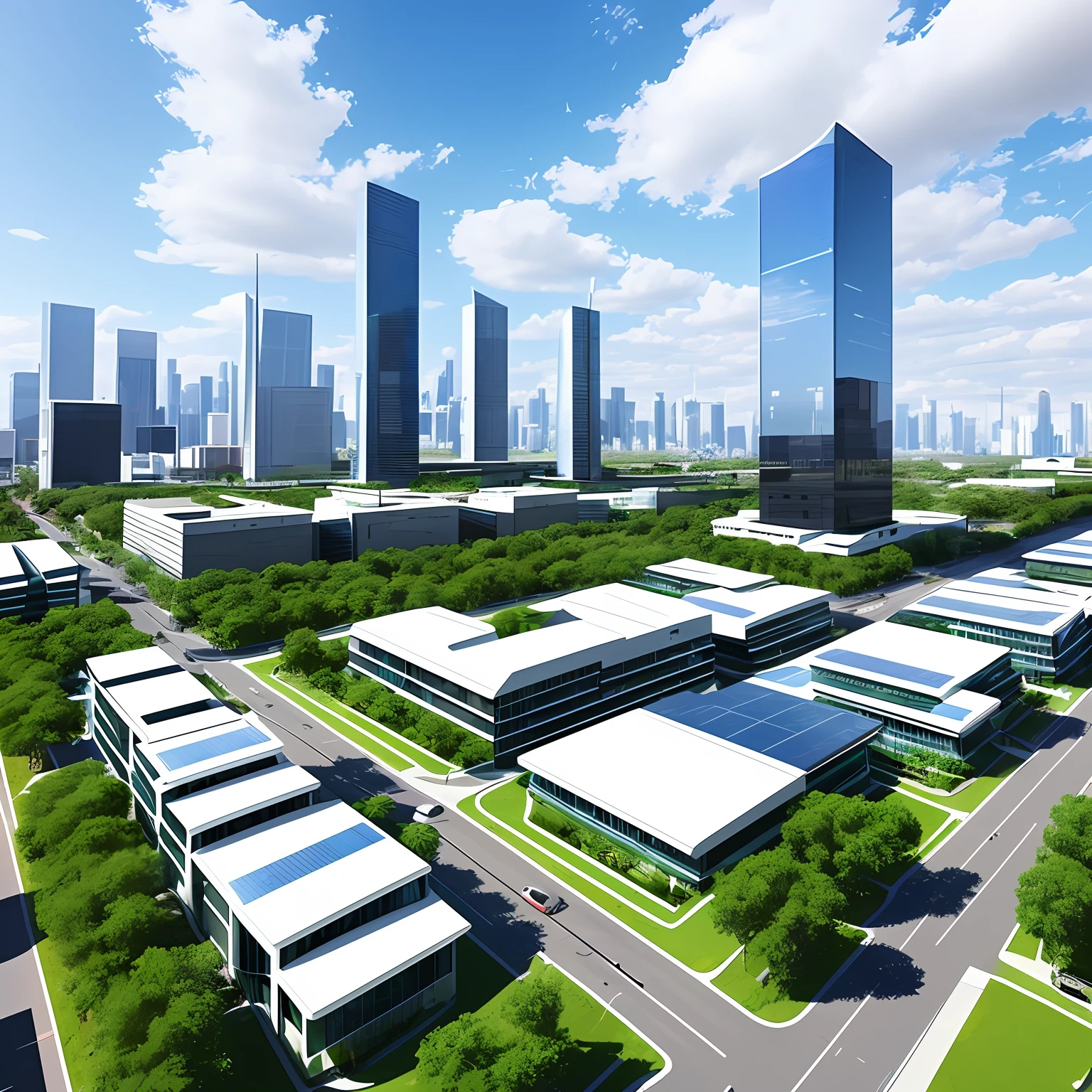 Welcome to Neonova, the city of the future! As you make your way through the entrance gates, you're greeted by a breathtaking view of gleaming skyscrapers stretching to the horizon. The architecture is a perfect fusion of geometric shapes and elegant curves, made with advanced and sustainable materials.
Public transport is fully autonomous and powered by clean energy. Silent flying vehicles hover in the sky, connecting the city's diverse neighborhoods through air traffic networks. For those who prefer to get around by land, smart streets are covered by solar panels that power state-of-the-art electric vehicles, making travel efficient and environmentally friendly.
The buildings are true technological marvels. They are covered by smart glasses that automatically adjust to the intensity of the light, providing natural lighting and reducing the need for artificial energy. Vertical gardens adorn the facades, providing clean air and harmonious living spaces.
Augmented reality technology is everywhere. Citizens can interact with holograms and virtual interfaces projected into the physical space, facilitating access to information, services and entertainment. The buildings are equipped with artificial intelligence systems that constantly monitor environmental conditions, safety and energy efficiency.
Energy is generated in a decentralized manner through solar panels, wind turbines and other renewable sources. Vertical power towers capture the force of the winds and convert it into electricity. The city is an example of sustainability, with a resilient infrastructure capable of adapting to climate change.
Everyday life is facilitated by virtual personal assistants, which are always present on wearable and home devices. These assistants perform daily tasks, from shopping to controlling home devices, all through