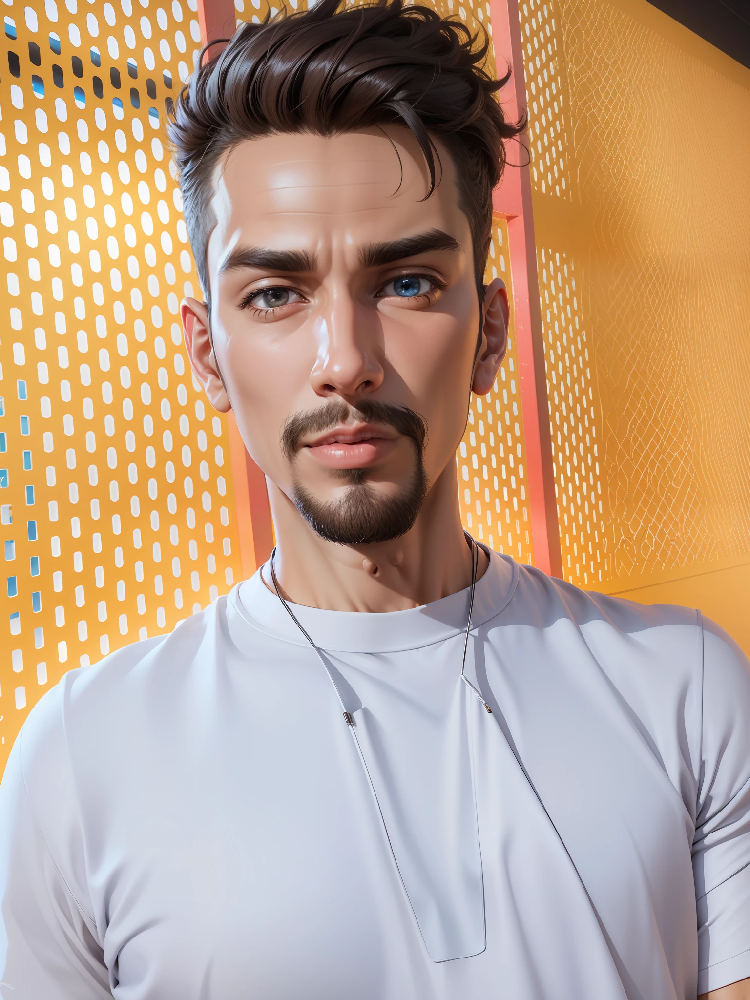 Change background, cyberPankh handsome, ultra realistic, 3D, HDR 8K,
