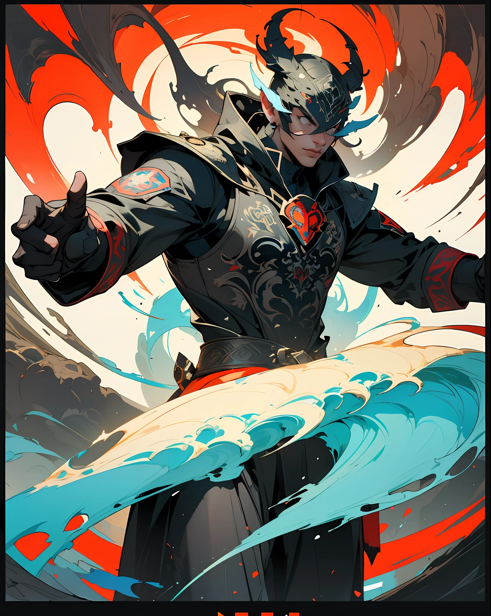 A versatile and vibrant graphic art design, ideal for stickers, t-shirts, posters and badges. The design is medieval, with bold colors, and features clean, smooth lines. Its perspective is flat, without distortions, and its vector rendering allows a high level of detail. In addition, the design is optimized for use in sublimation t-shirts and can be easily cut out from the background. The end result is an impactful design ready to be applied to different products. Sticker, t-shirt, poster, vector, graphic art, emblem. Details: colorful, vibrant. Art Style: Illustrative, with clean lines. Texture: Smooth, no visible textures. Perspective: Flat, without distortion. Rendering engine: Vector, with a high level of detail. Rendering: scale 2 speed 0