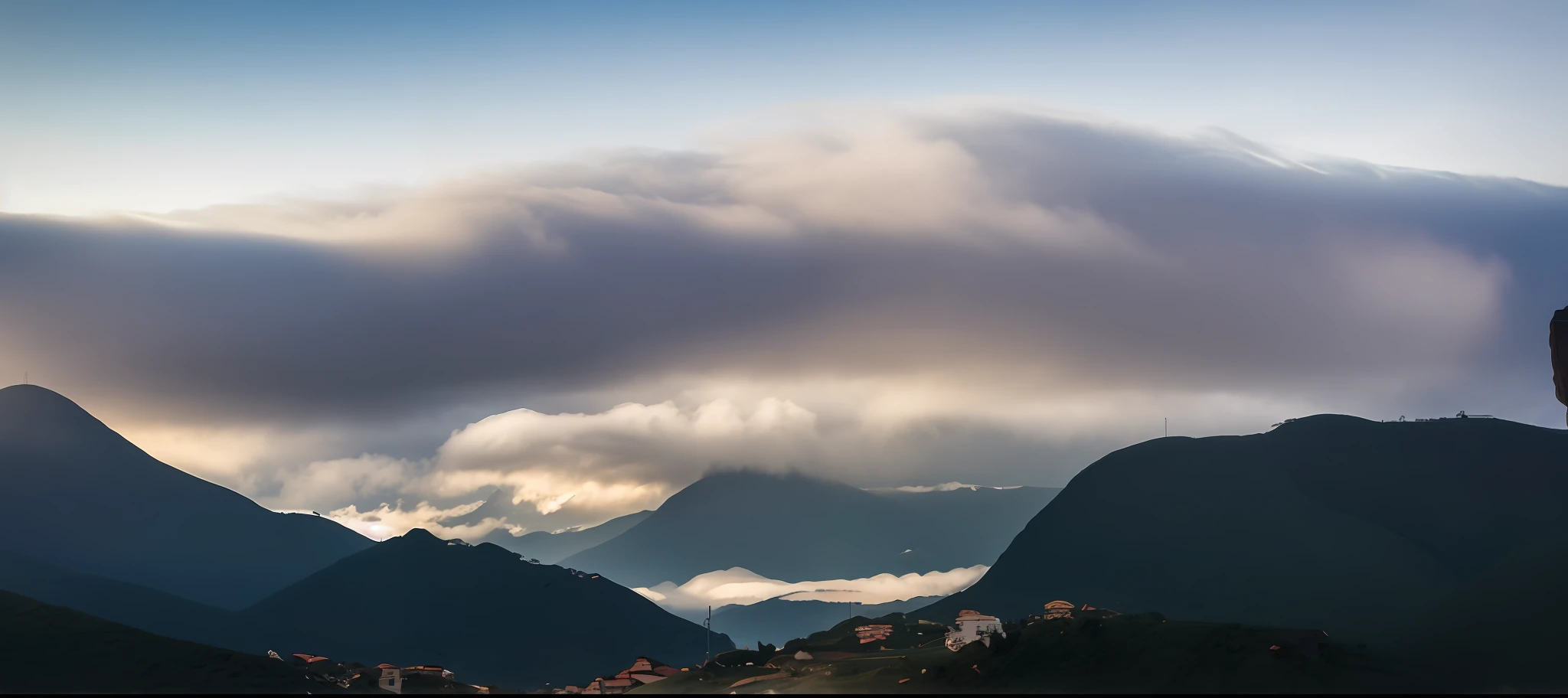 montanhas cobertas de neve e uma pequena cidade ao longe, montanha ao fundo, Coban, montanha no fundo, Moutain no fundo, floresta de nuvens em segundo plano, Floresta Cordilheira dos Andes, montanhas nevadas, Andes, montanhas ao redor, grAndes montanhas nas costas, Colinas e montanhas, visto de longe, Montanha, Colinas ao fundo, com montanhas como pano de fundo