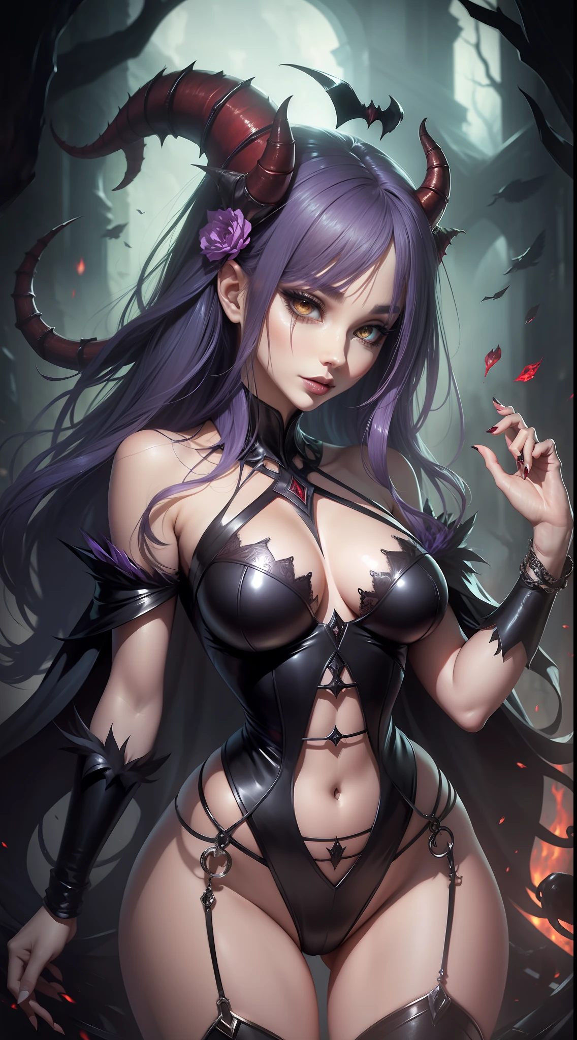 ((slender Glamorous monster seductive demon Ye enchanting enchantress charming)):0.8