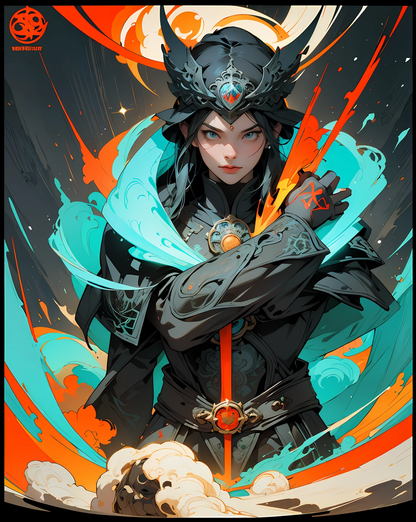 A versatile and vibrant graphic art design, ideal for stickers, t-shirts, posters and badges. The design is medieval, with bold colors, and features clean, smooth lines. Its perspective is flat, without distortions, and its vector rendering allows a high level of detail. In addition, the design is optimized for use in sublimation t-shirts and can be easily cut out from the background. The end result is an impactful design ready to be applied to different products. Sticker, t-shirt, poster, vector, graphic art, emblem. Details: colorful, vibrant. Art Style: Illustrative, with clean lines. Texture: Smooth, no visible textures. Perspective: Flat, without distortion. Rendering engine: Vector, with a high level of detail. Rendering: scale 2 speed 0