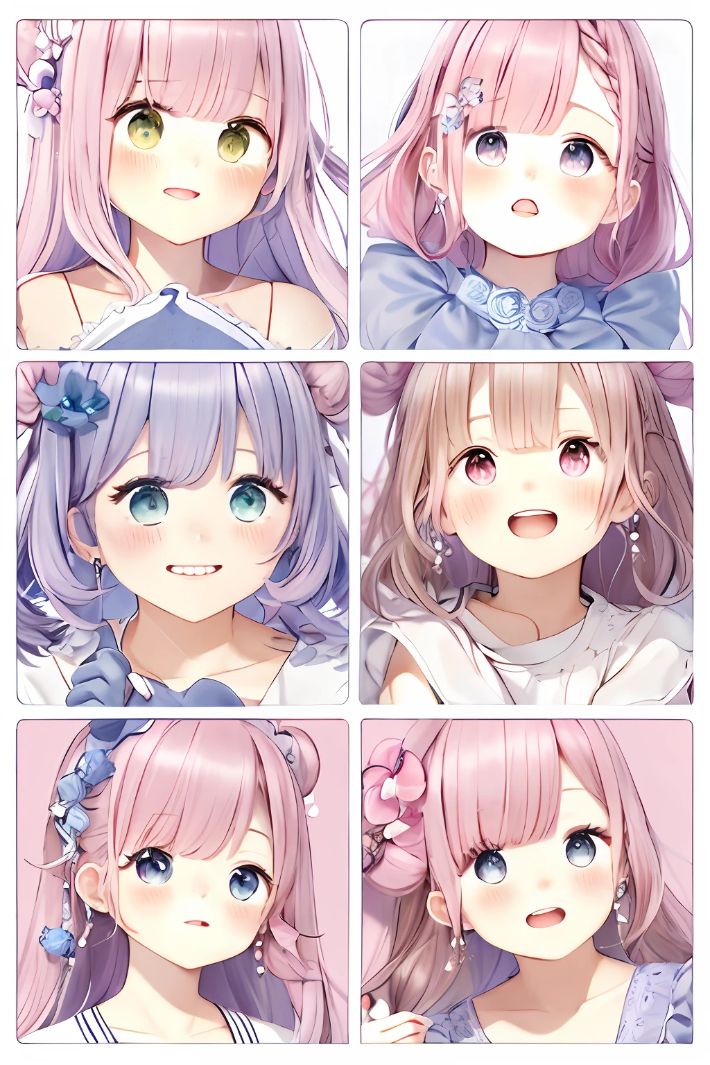 Soft、Soft girl,The picture is pink,The characters convey happy emotions