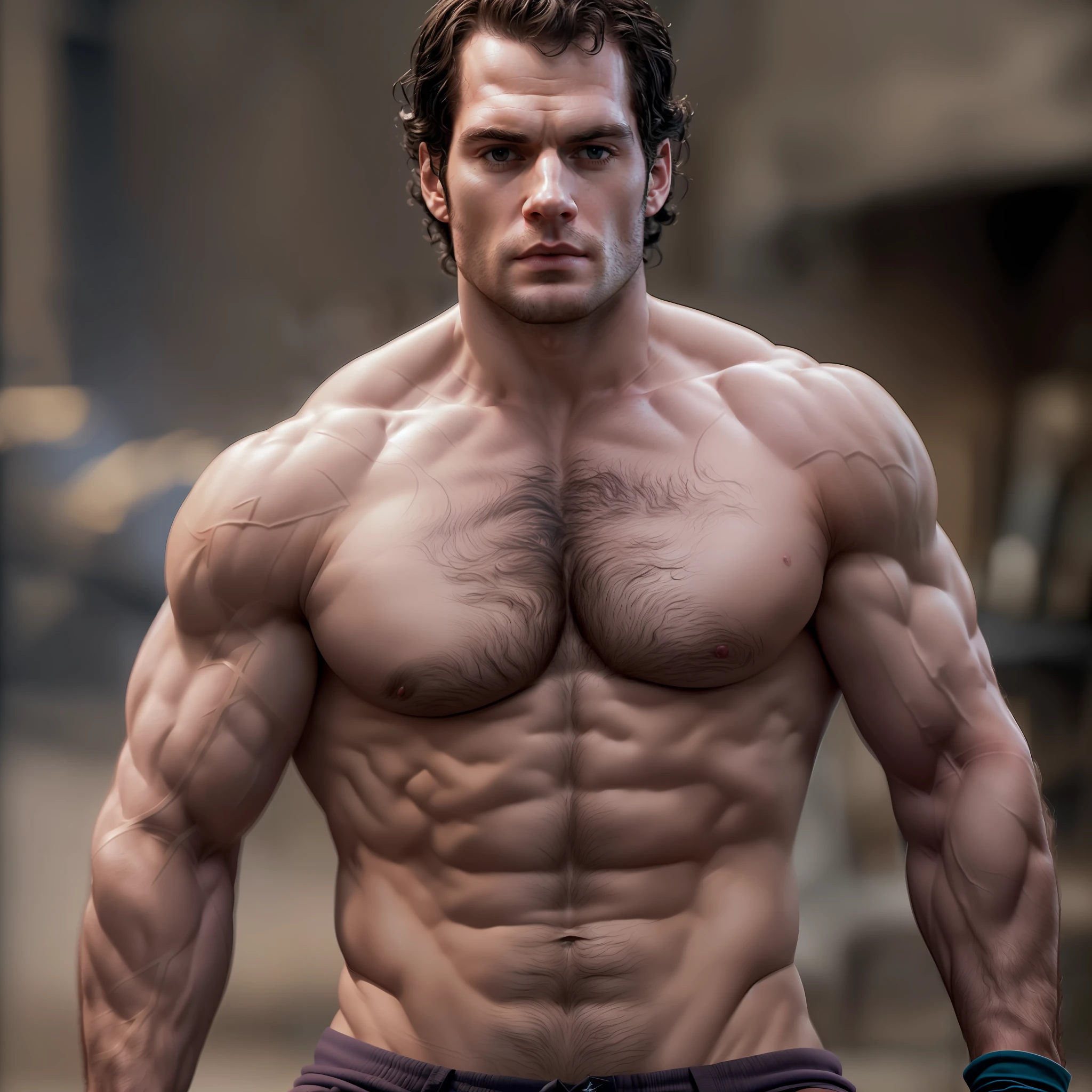 Henry cavill muscular shirtless, exaggerated muscles(((8k, mejor calidad, obra maestra: 1.4))), ultra-high-resolution, ultra detallado