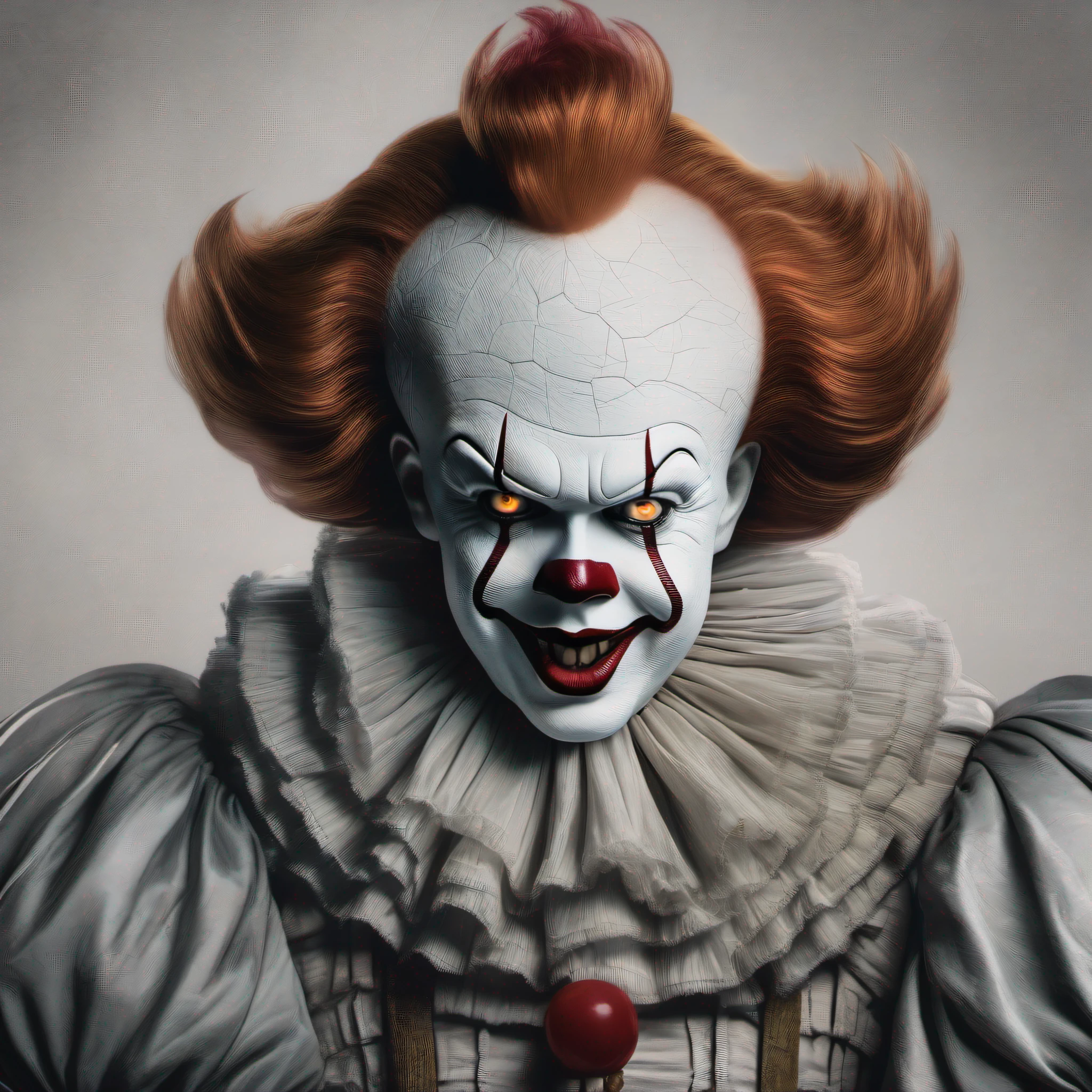 a portrait of Pennywise, intrinsic details, masterpiece, hyper realistic , hd , 8k