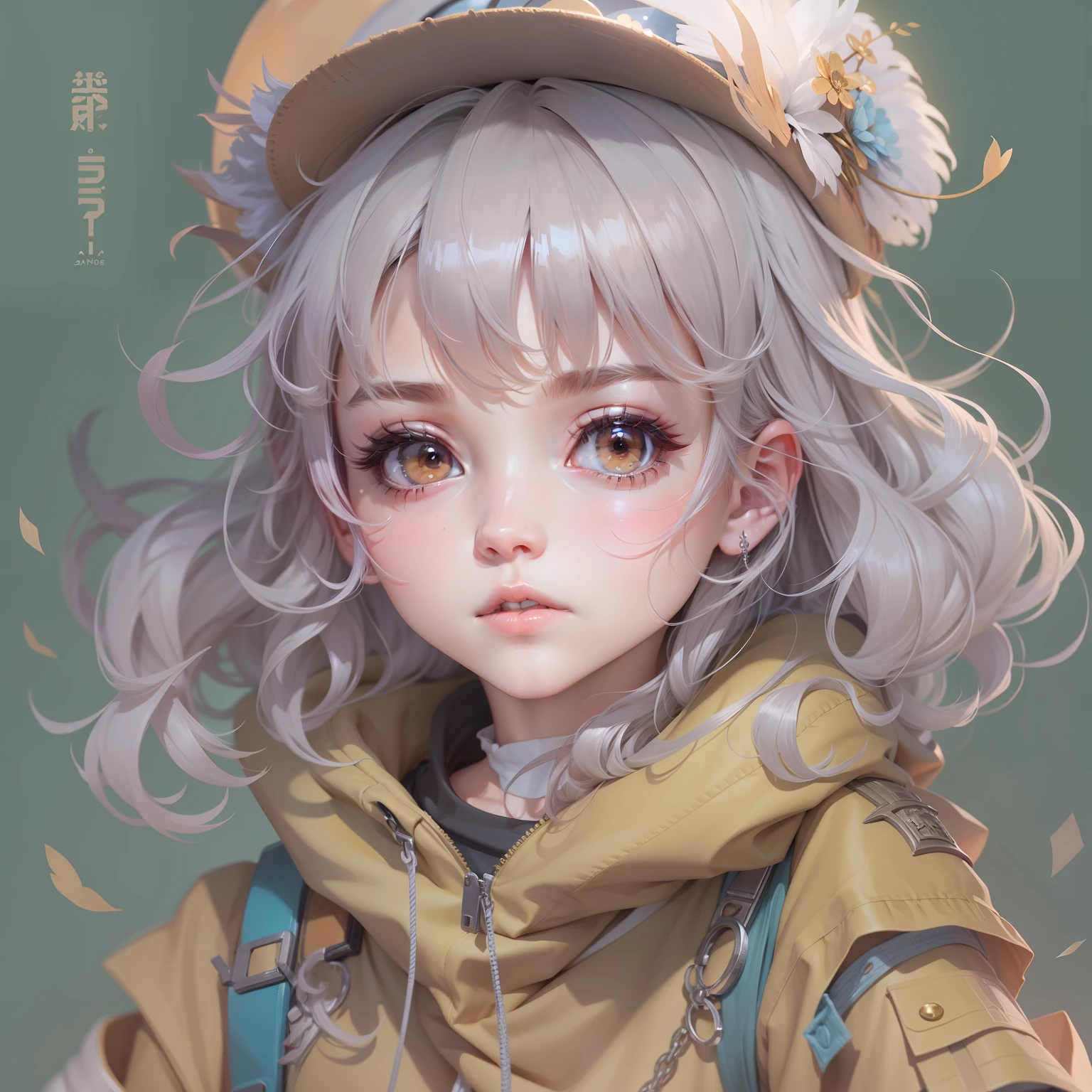 2000s、animesque、girl with、trending on artstationh、Rachel Walker、