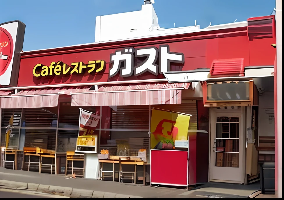 Alafed Restaurant with a sign that says Cafe Japan, cafes, japanese akihabara cafe, diner caffee, restaurant!!, japanese neon signs, japanese maid cafe, taken in the early 2020s, kano), けもの, advertisement picture, sakimichan, katsushika, kawaai, toyko, supreme